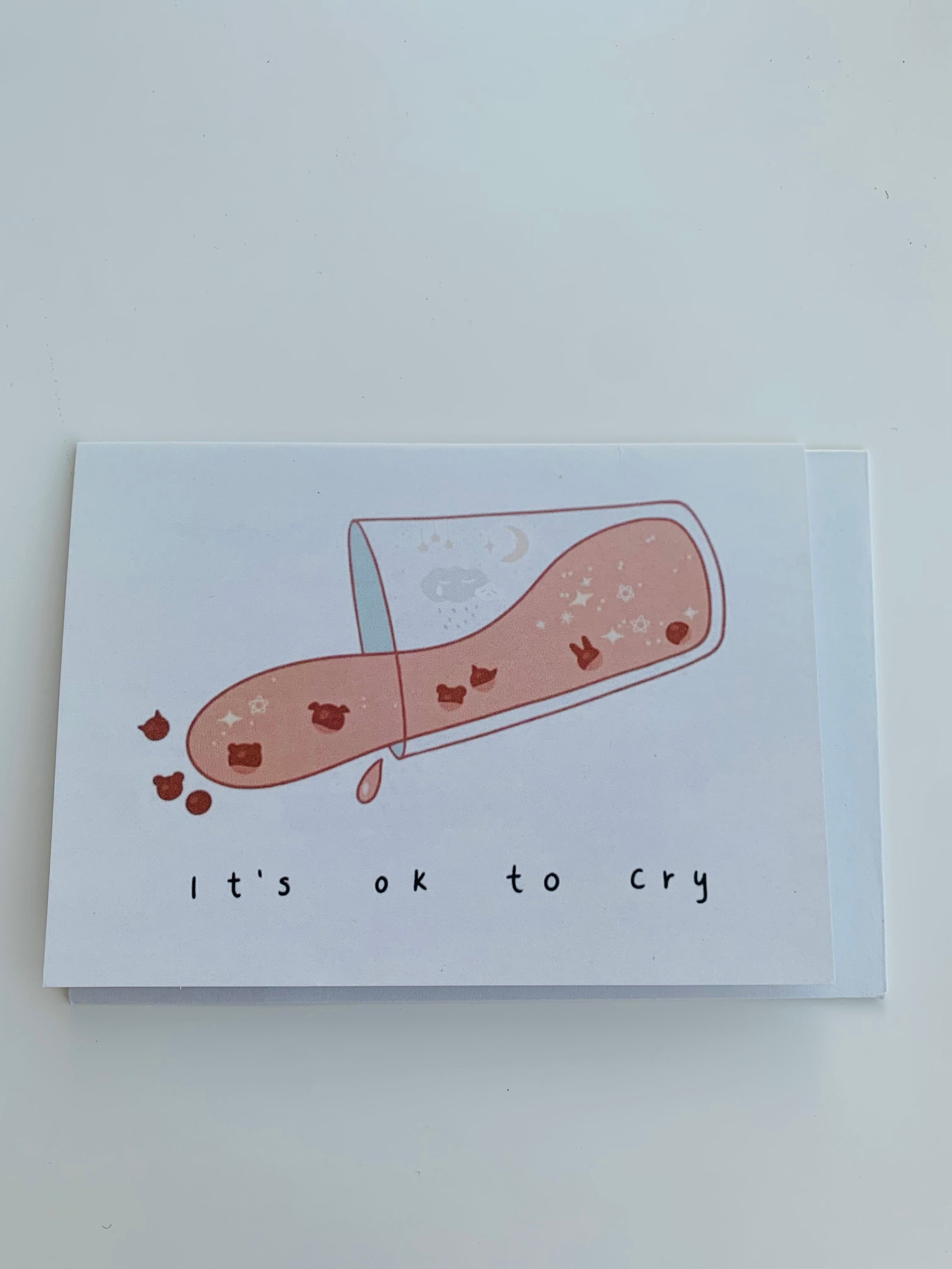 PETS CARD - #134 featuring a hand-painted design, folded on smooth white cardstock with a craft envelope.