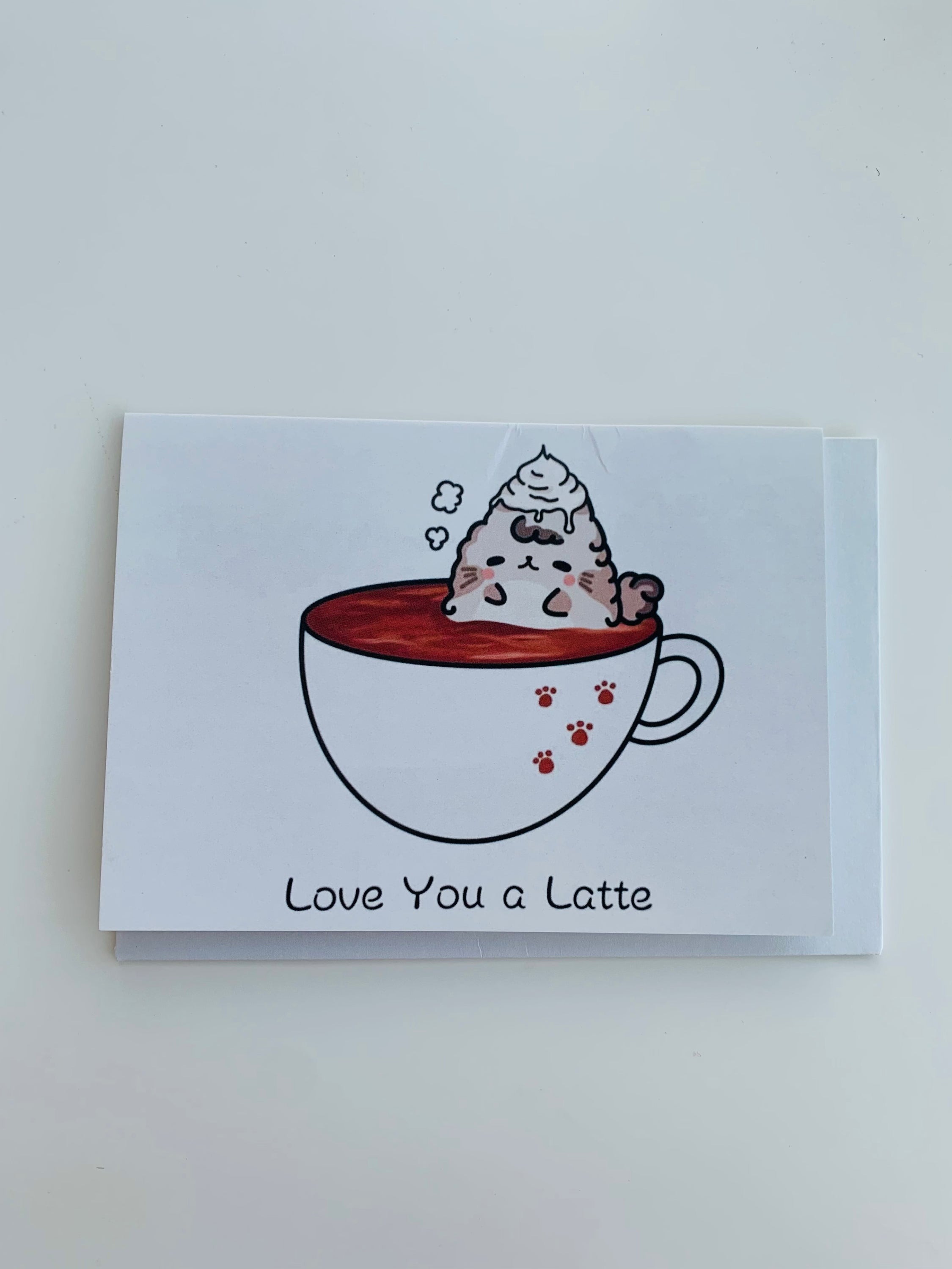 PETS CARD - #160 featuring a hand-painted design, folded on smooth white cardstock with a craft envelope.