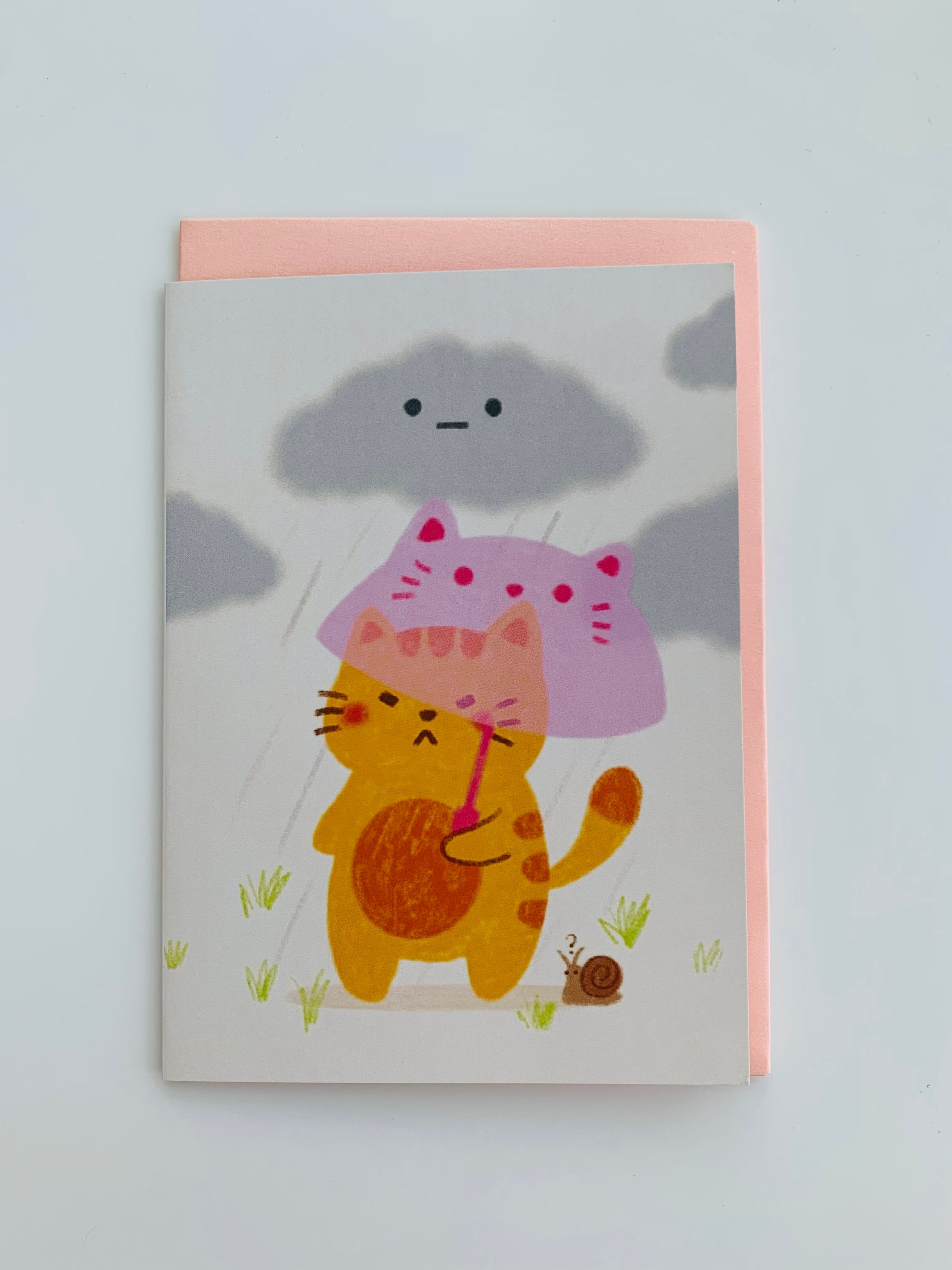 PETS CARD - #161 featuring a hand-painted design on smooth white cardstock with a craft envelope.