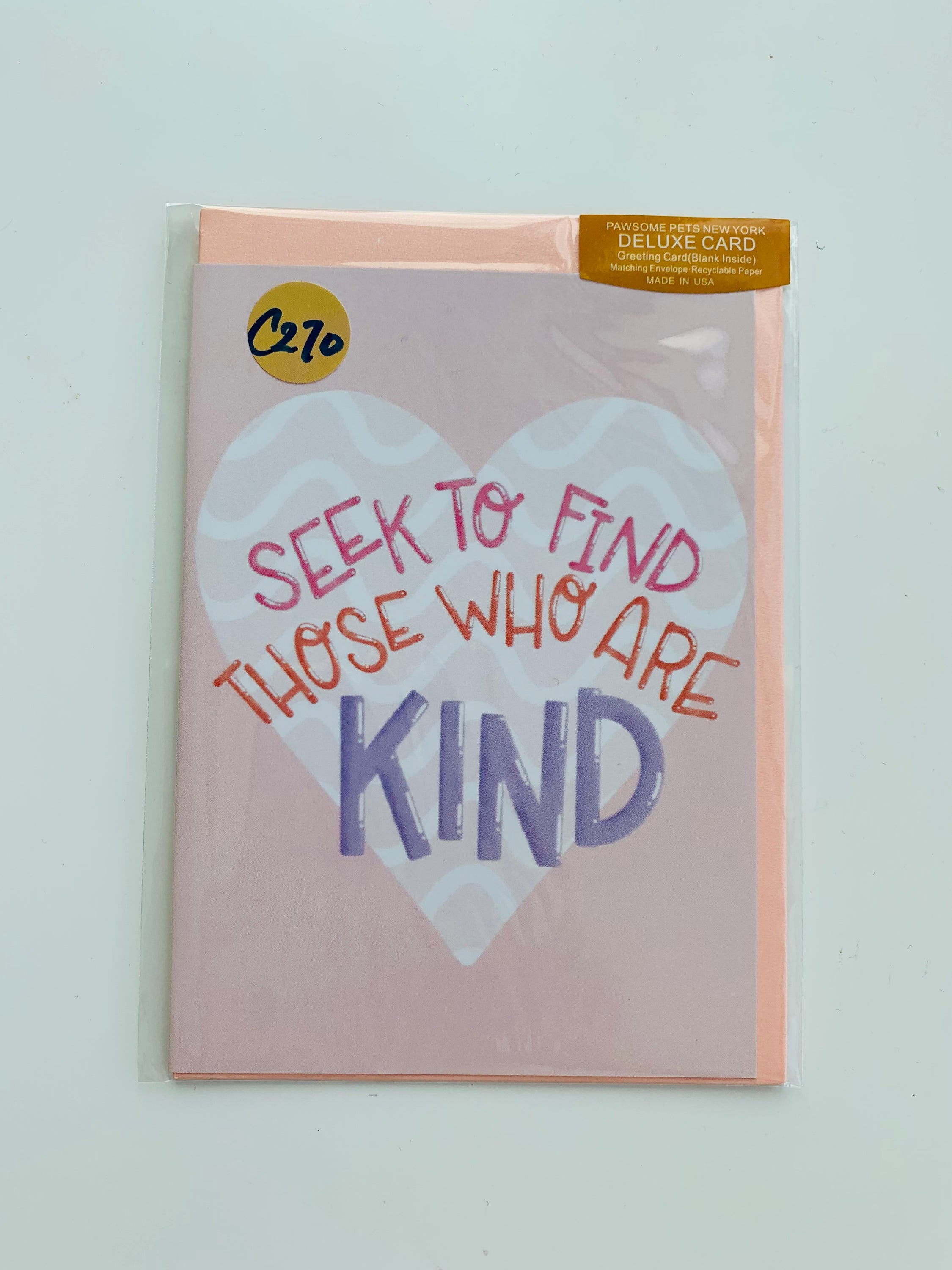 PETS CARD - #171 featuring a hand-painted design, folded card on smooth white cardstock with a craft envelope.