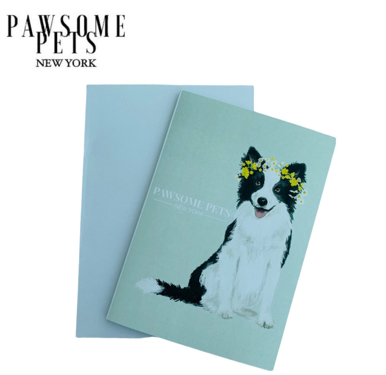 PETS CARD - #33 featuring a hand-painted design on smooth white cardstock with a craft envelope.