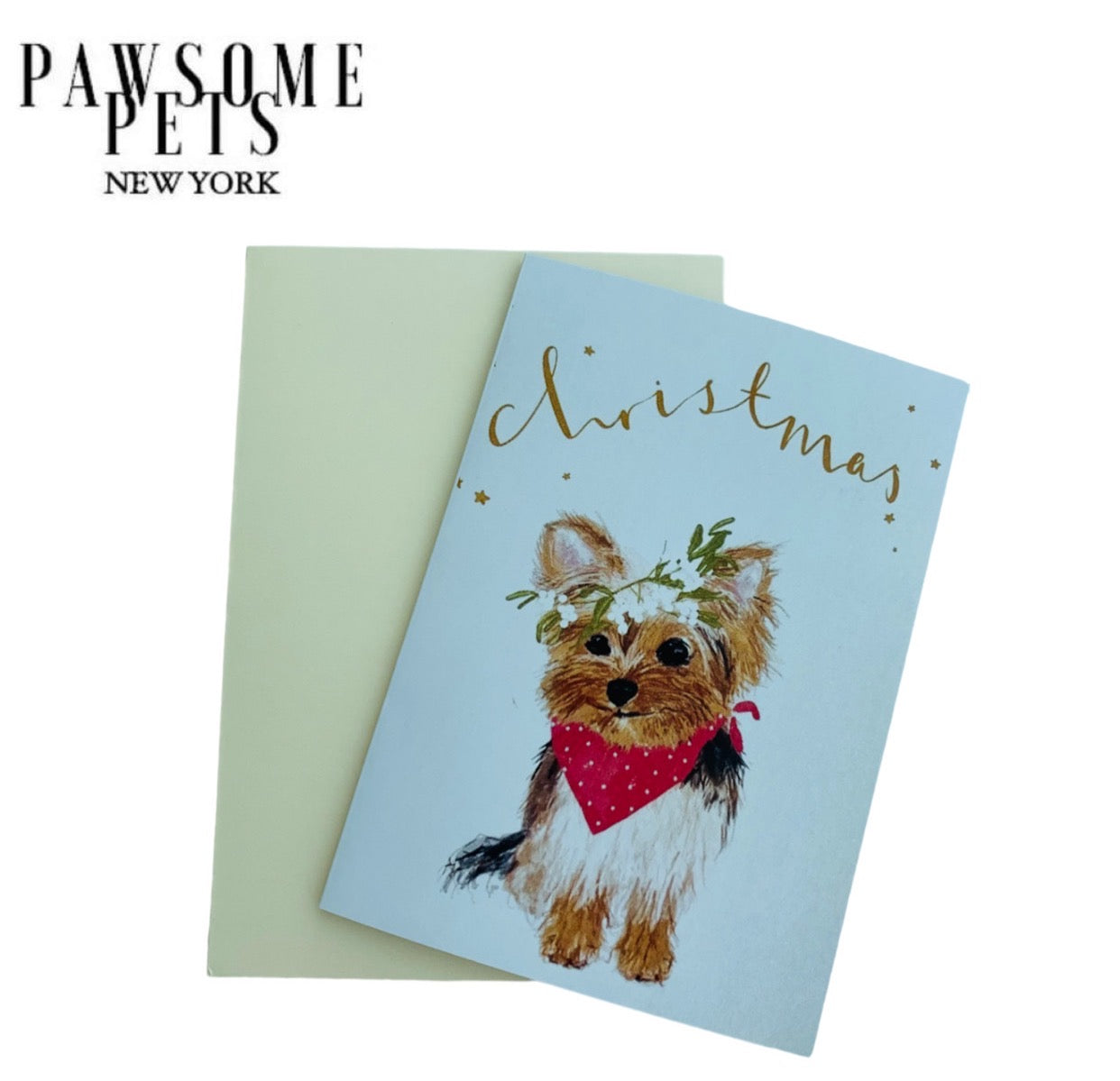 PETS CARD - #39 featuring hand-painted pet design on smooth white cardstock with a craft envelope.