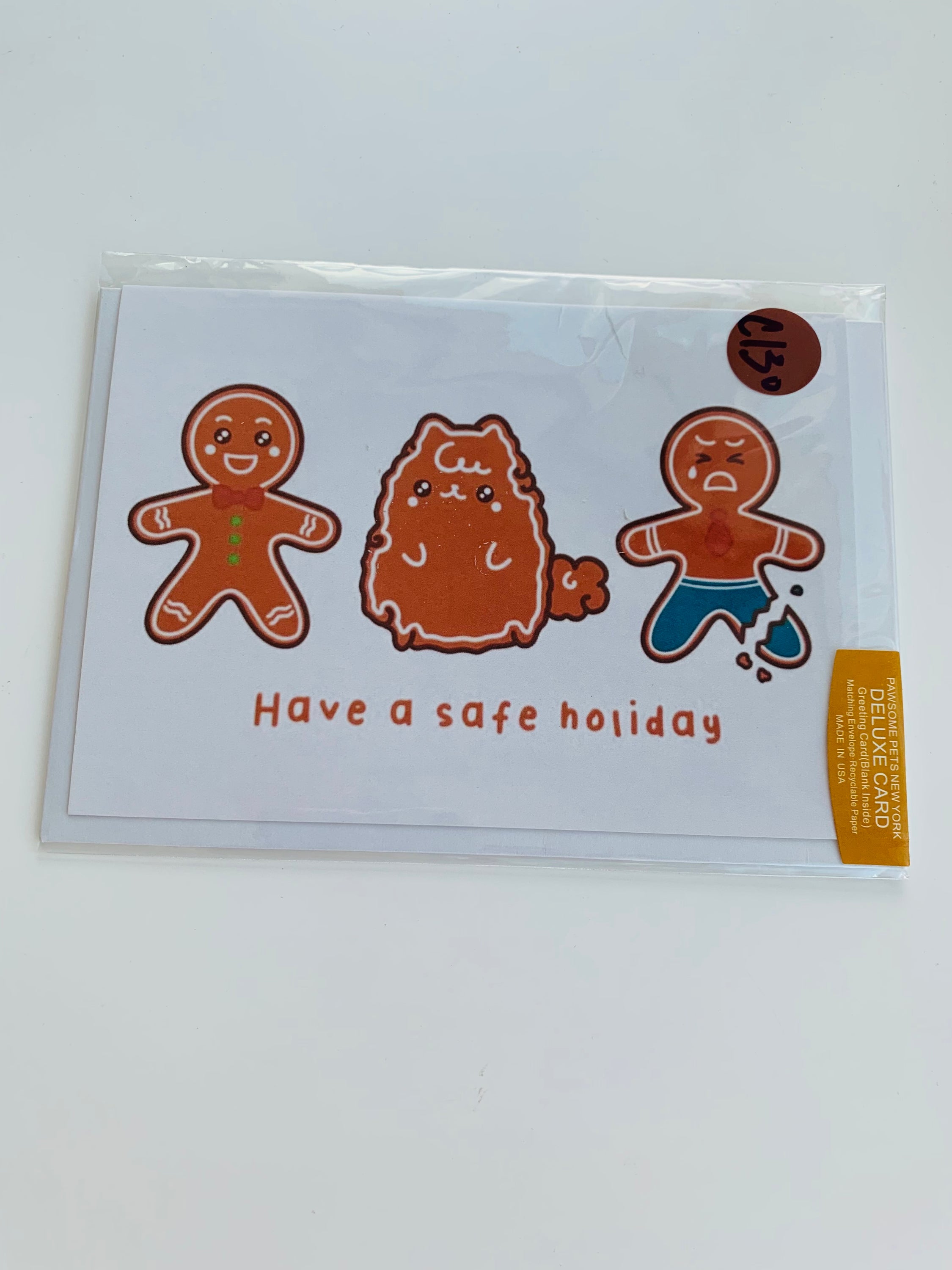 PETS CARD - #49 featuring hand-painted design on smooth white cardstock with a craft envelope.