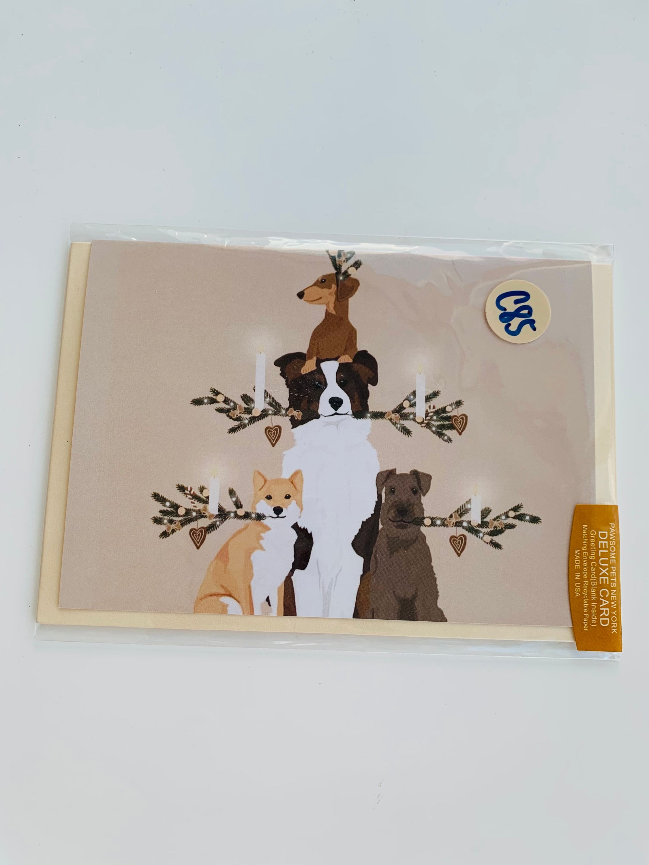 PETS CARD - #49 featuring a hand-painted design on smooth white cardstock with a craft envelope.