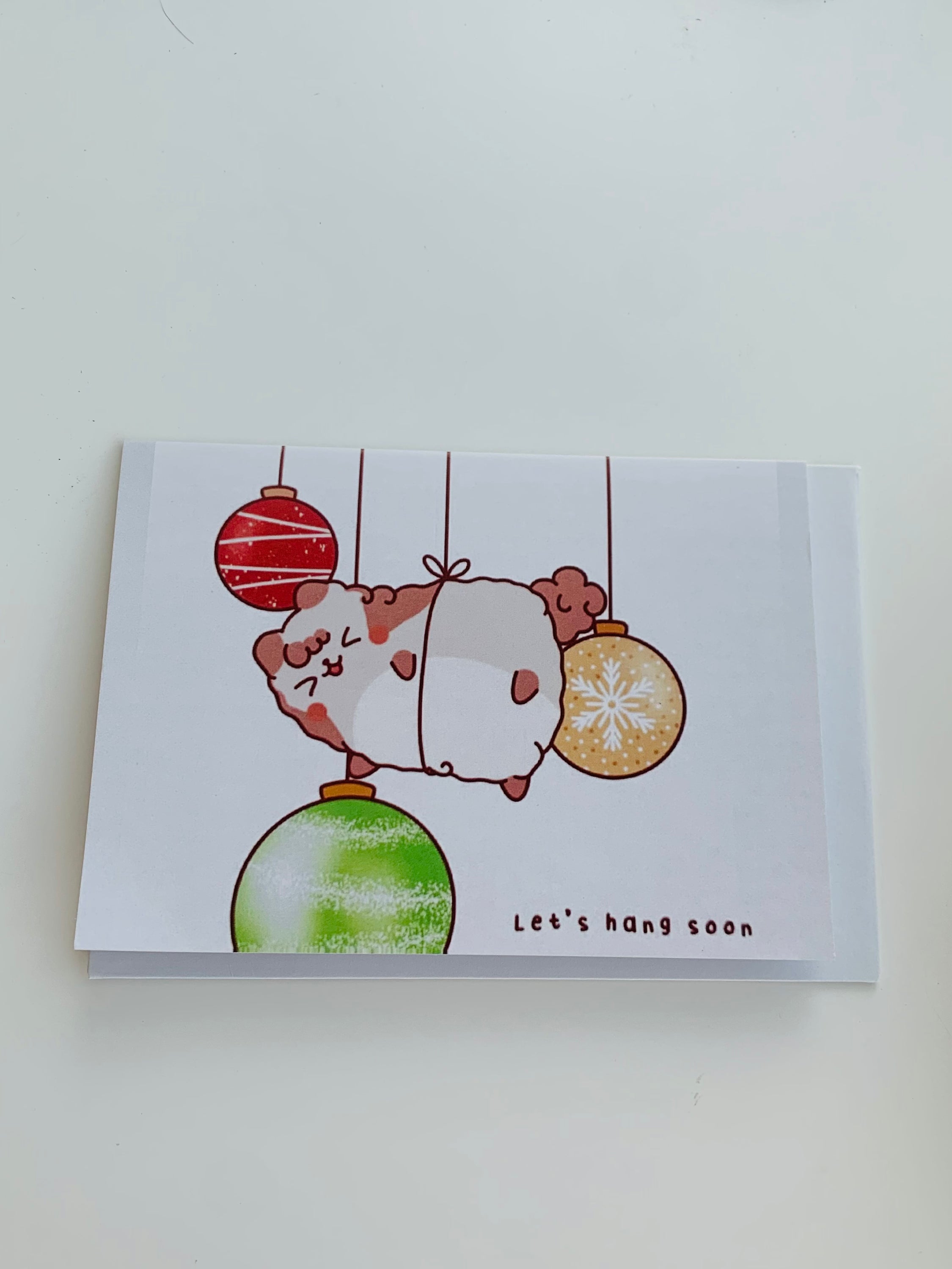 PETS CARD - #63 featuring a hand-painted design on smooth white cardstock with a craft envelope.