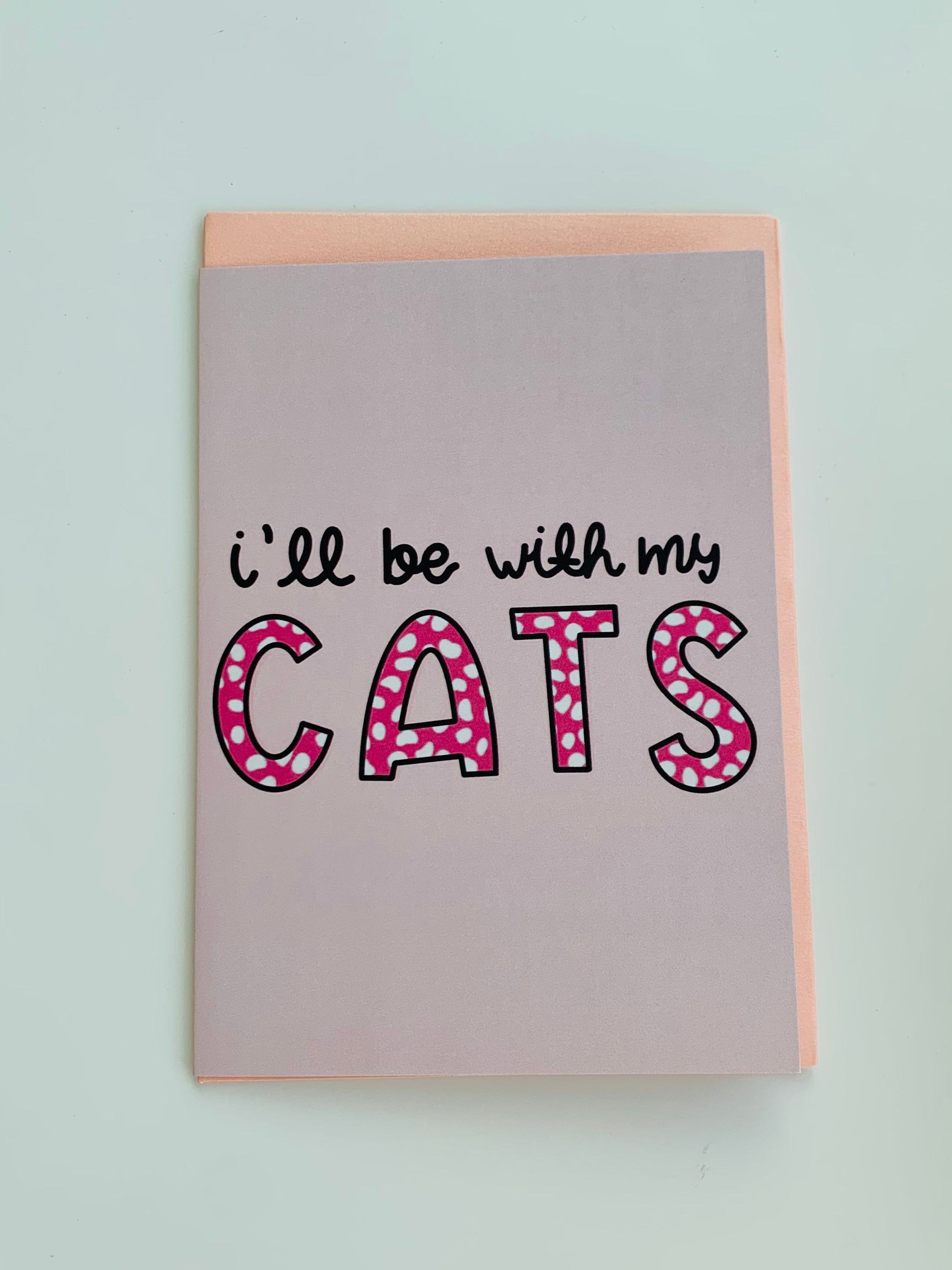 PETS CARD - #64 featuring a hand-painted design on smooth white cardstock with a craft envelope.