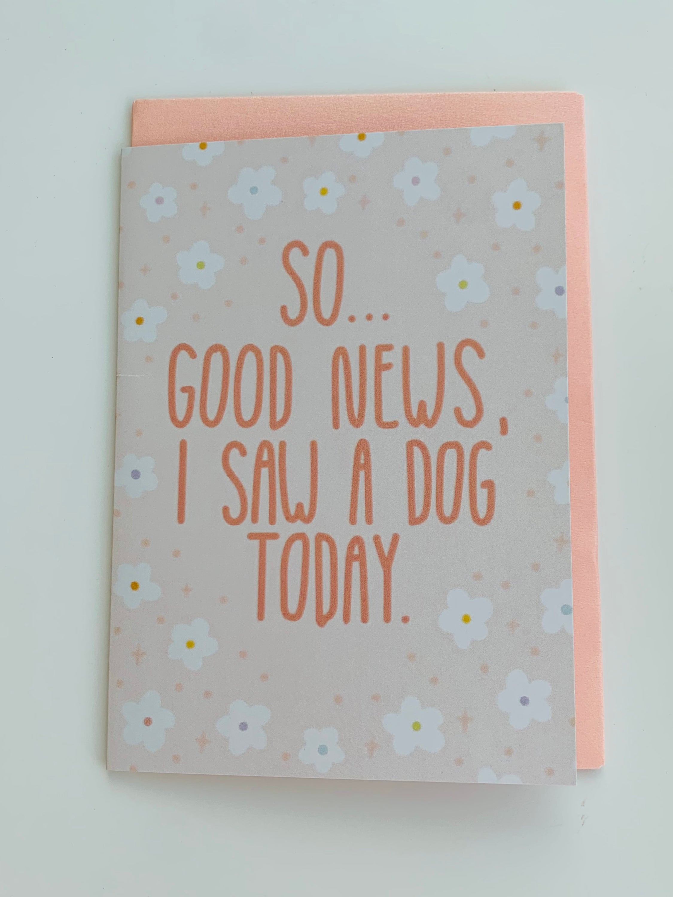 PETS CARD - #68 featuring a hand-painted design on smooth white cardstock with a craft envelope.