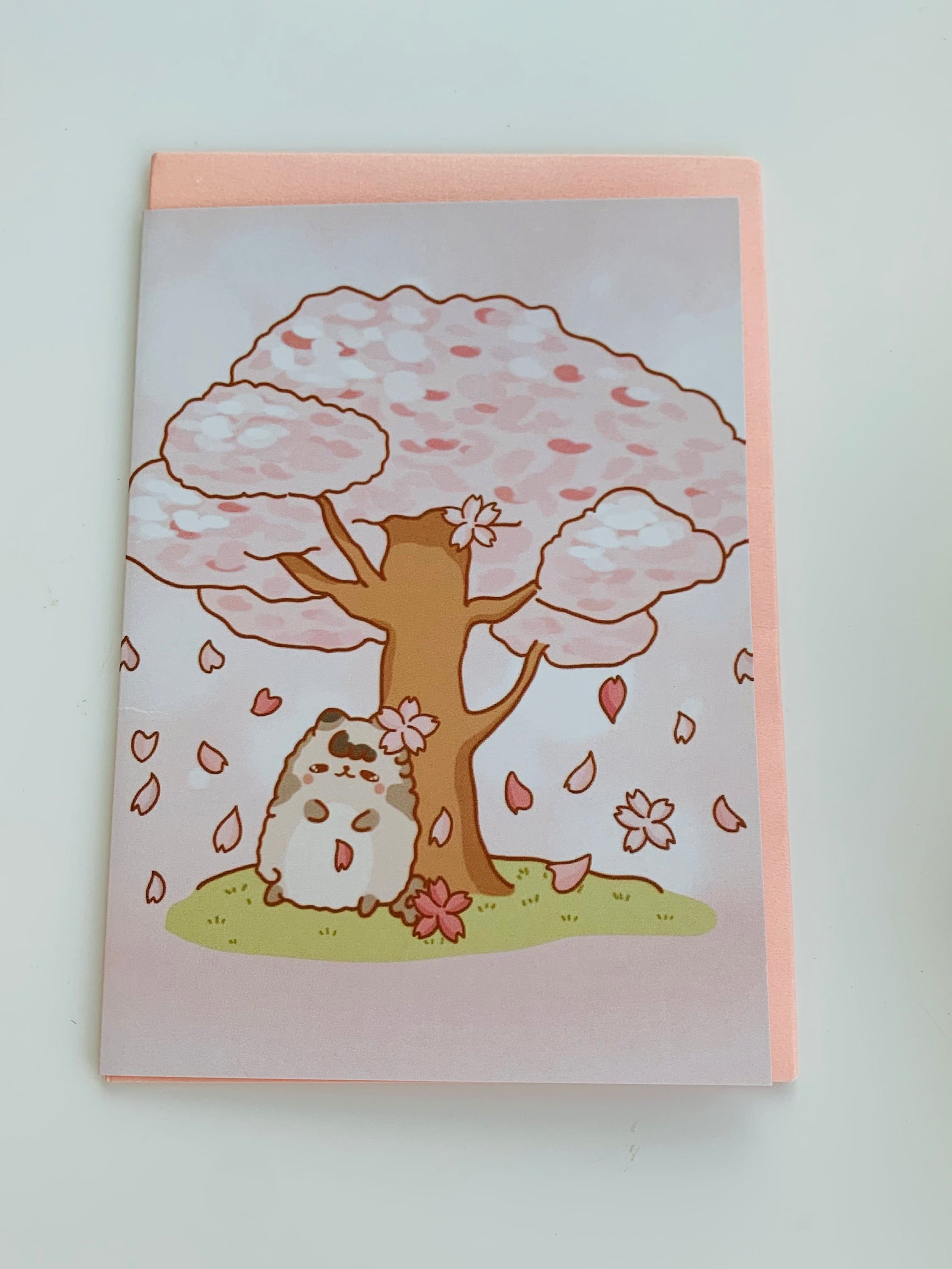 PETS CARD - #73 featuring a hand-painted design on smooth white cardstock with a craft envelope.