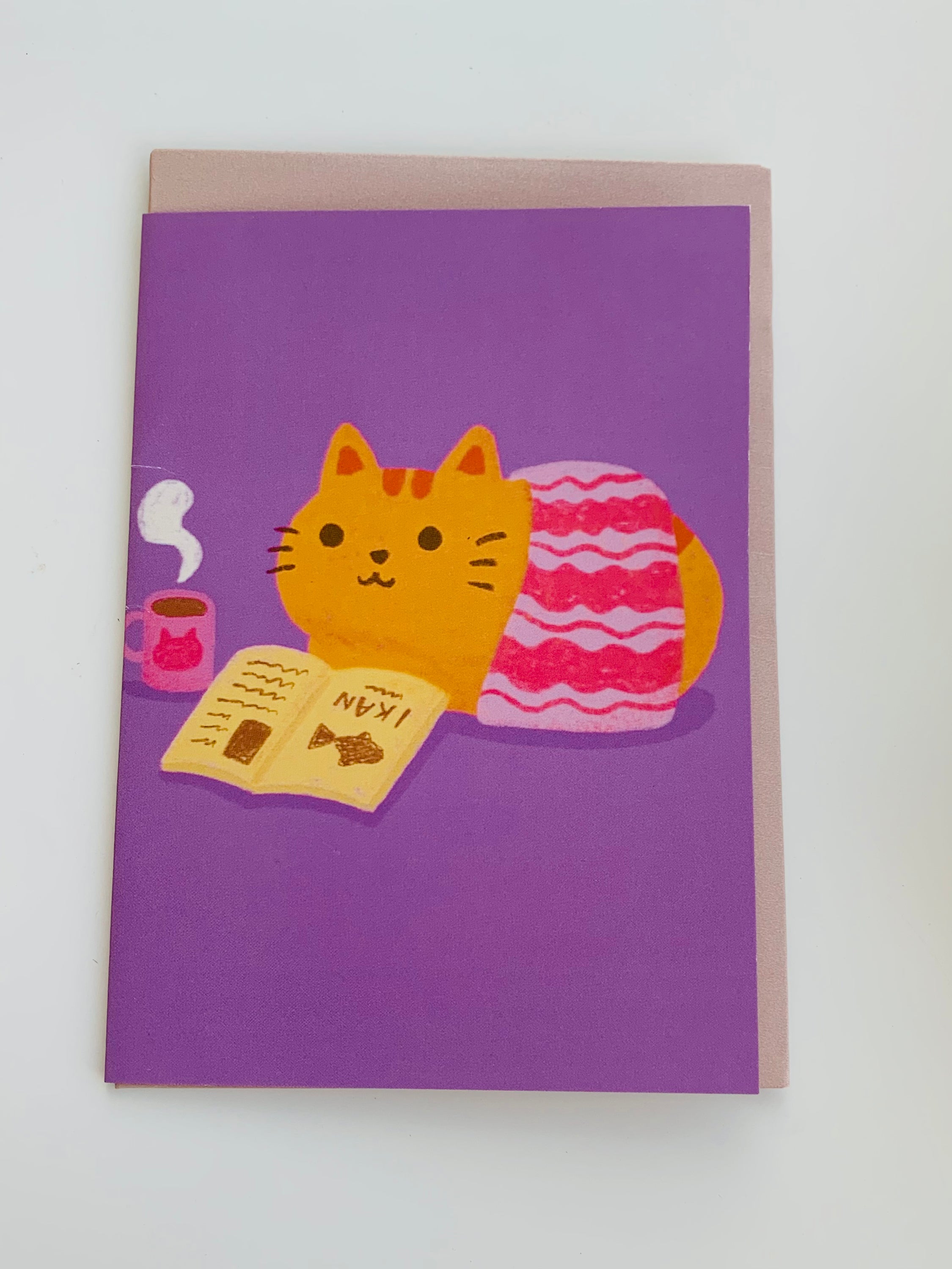 PETS CARD - #74 featuring a hand-painted design on smooth white cardstock with a plain craft envelope.