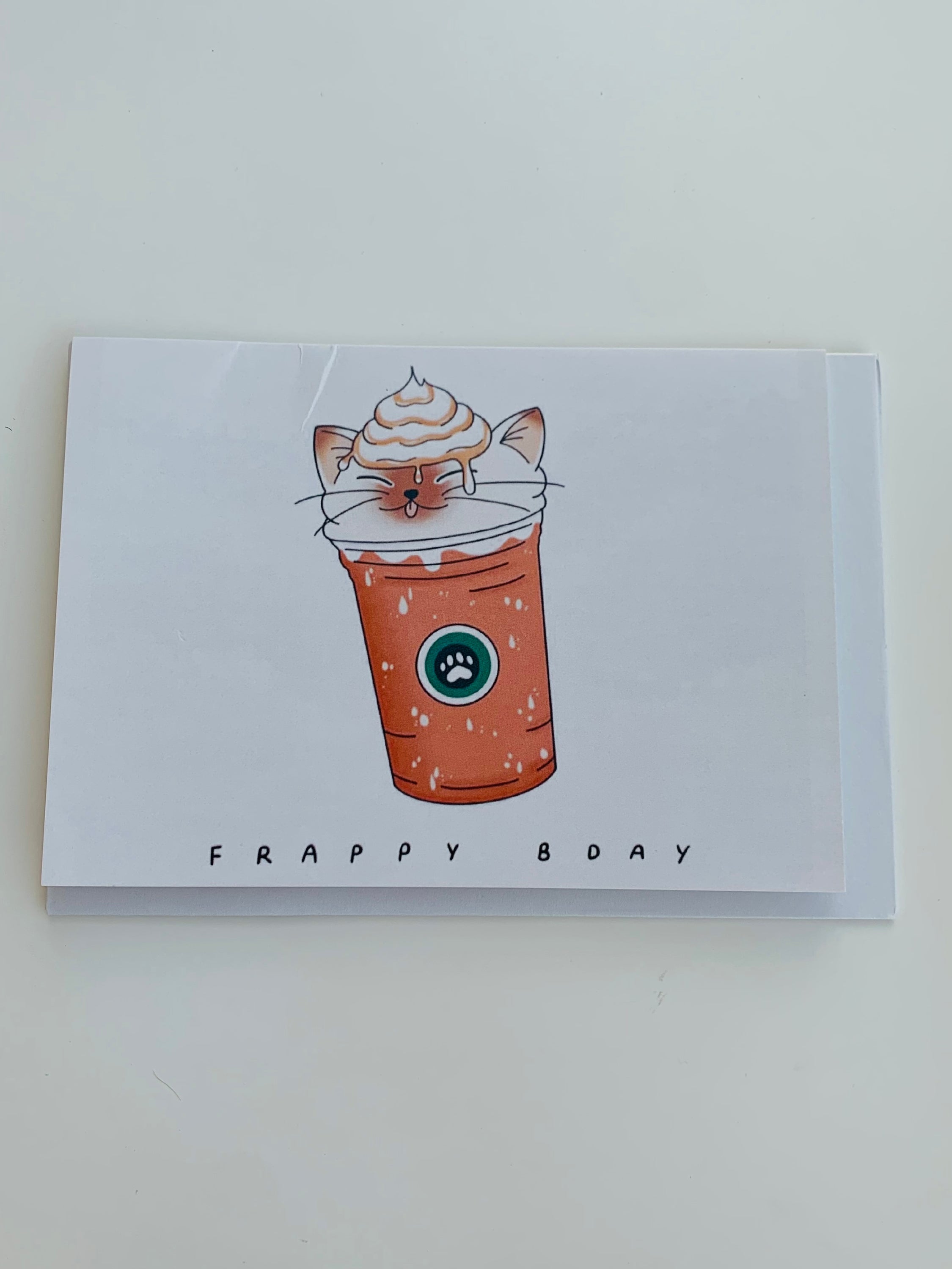 PETS CARD - #88 featuring a hand-painted design on smooth white cardstock with a craft envelope.