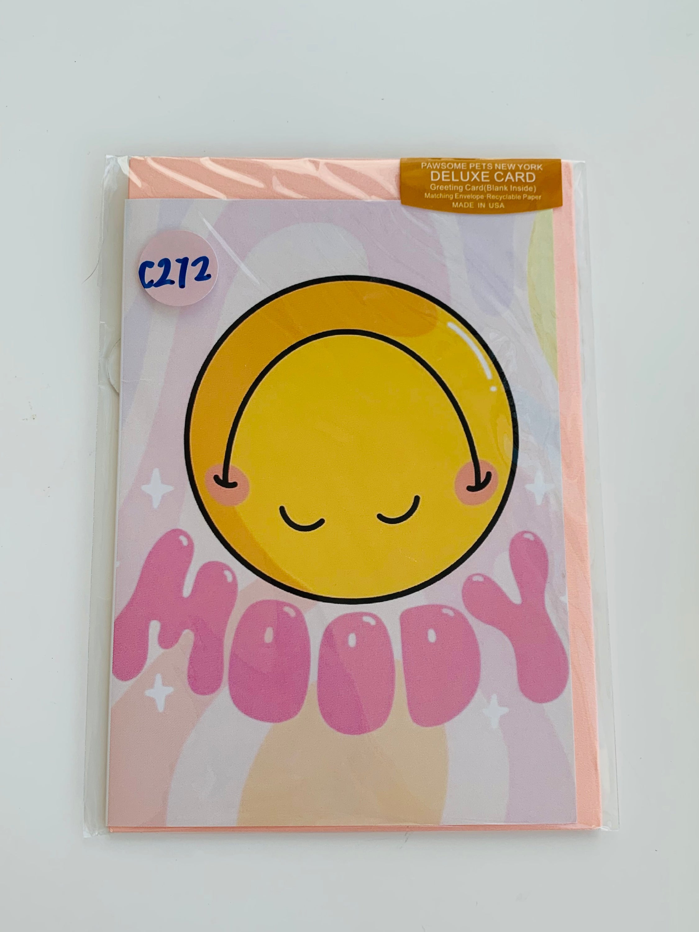 PETS CARD - #83 featuring a hand-painted design on smooth white cardstock with a plain craft envelope.