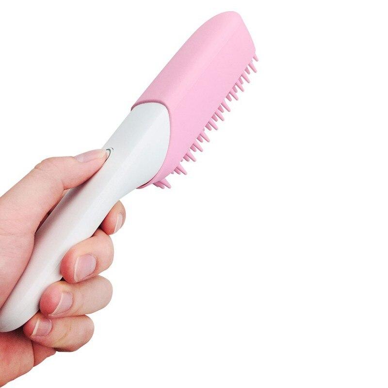 Pets Comb Massage Brush designed for pet grooming, featuring ergonomic design and gentle bristles for effective hair removal and massage.