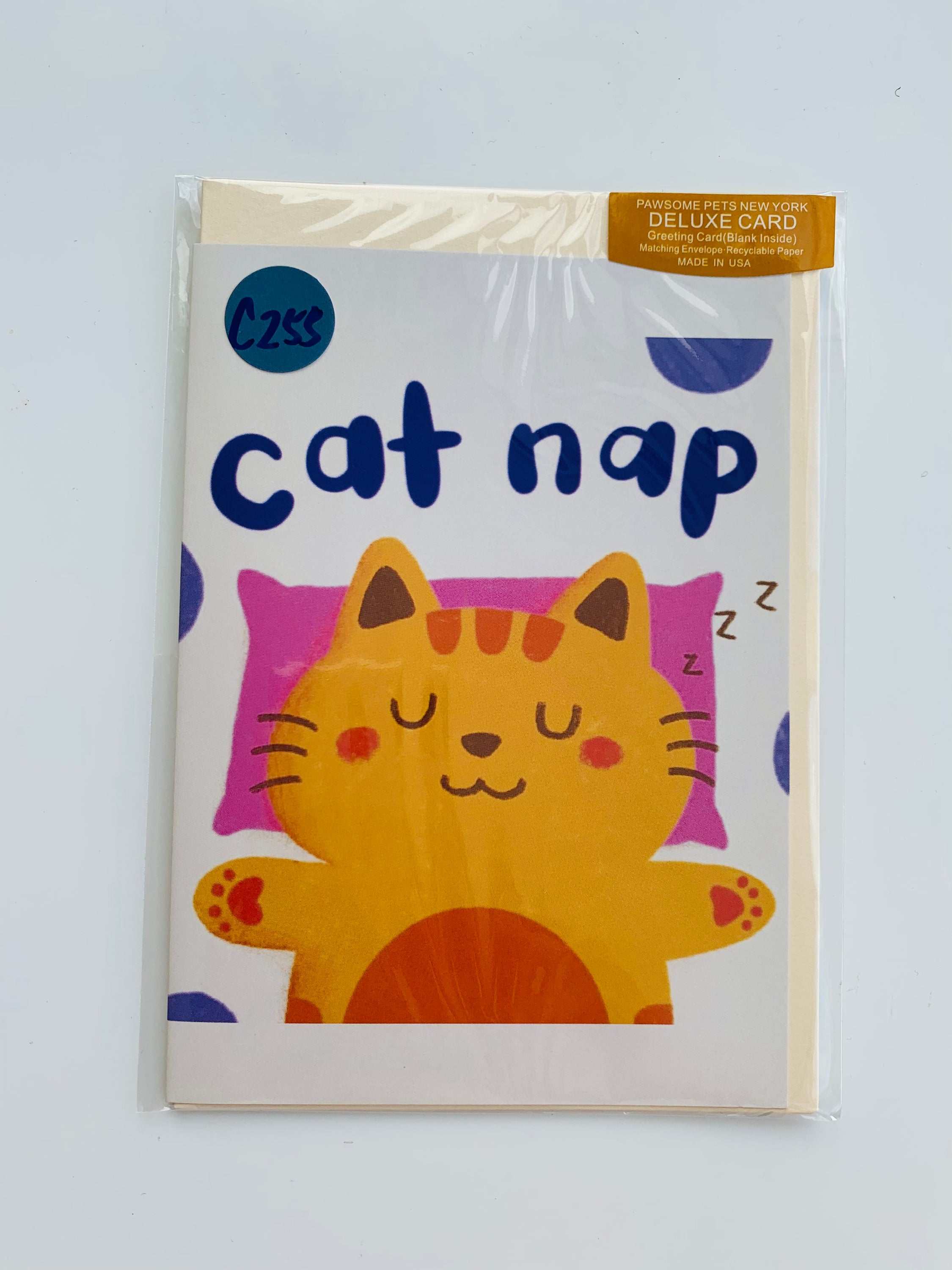 PETS GREETING CARD - #186 featuring a hand-painted design of various pets on smooth white cardstock, accompanied by a plain craft envelope.