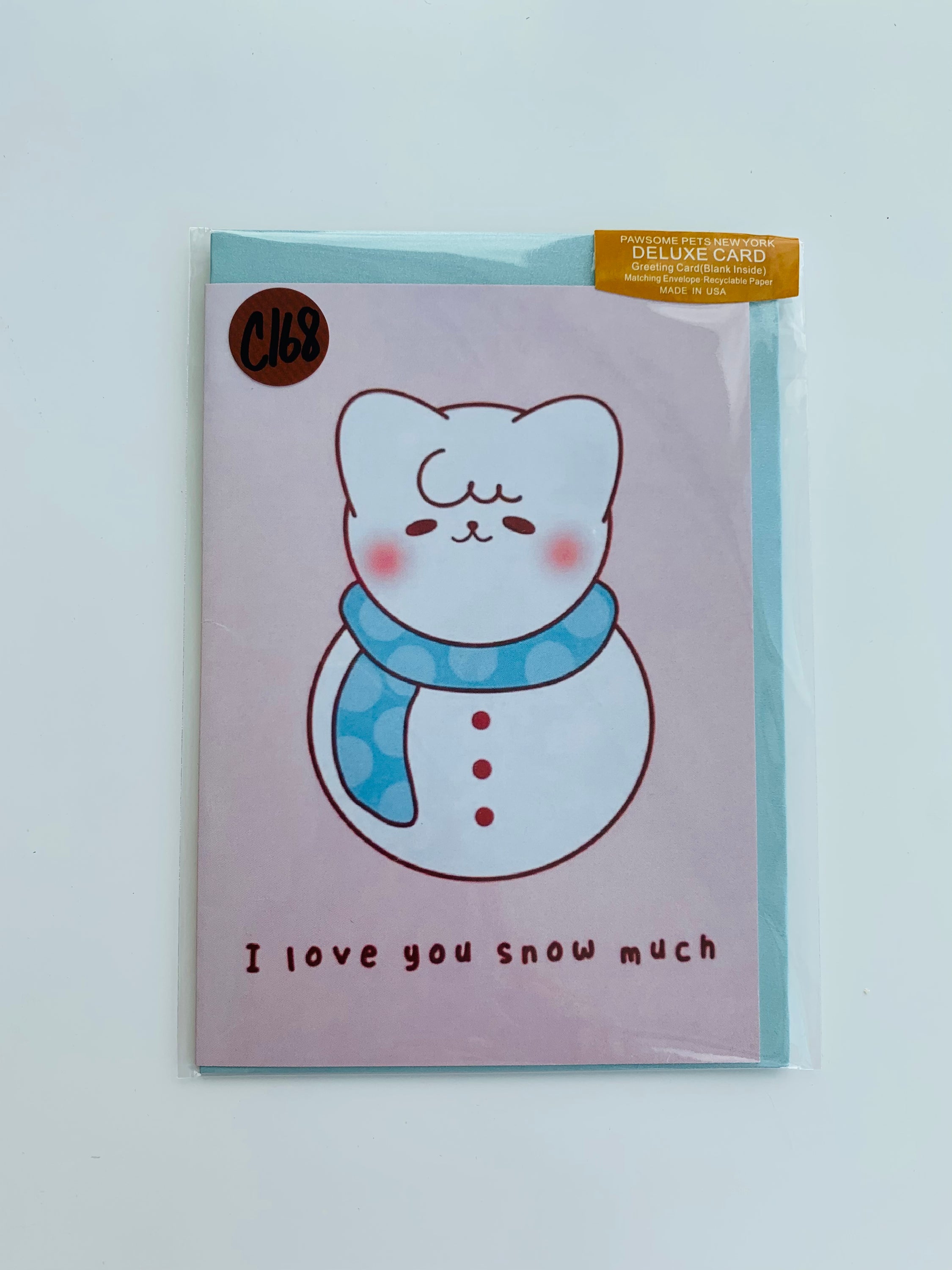 PETS GREETING CARD - #227 featuring a hand-painted pet design on smooth white cardstock with a craft envelope.