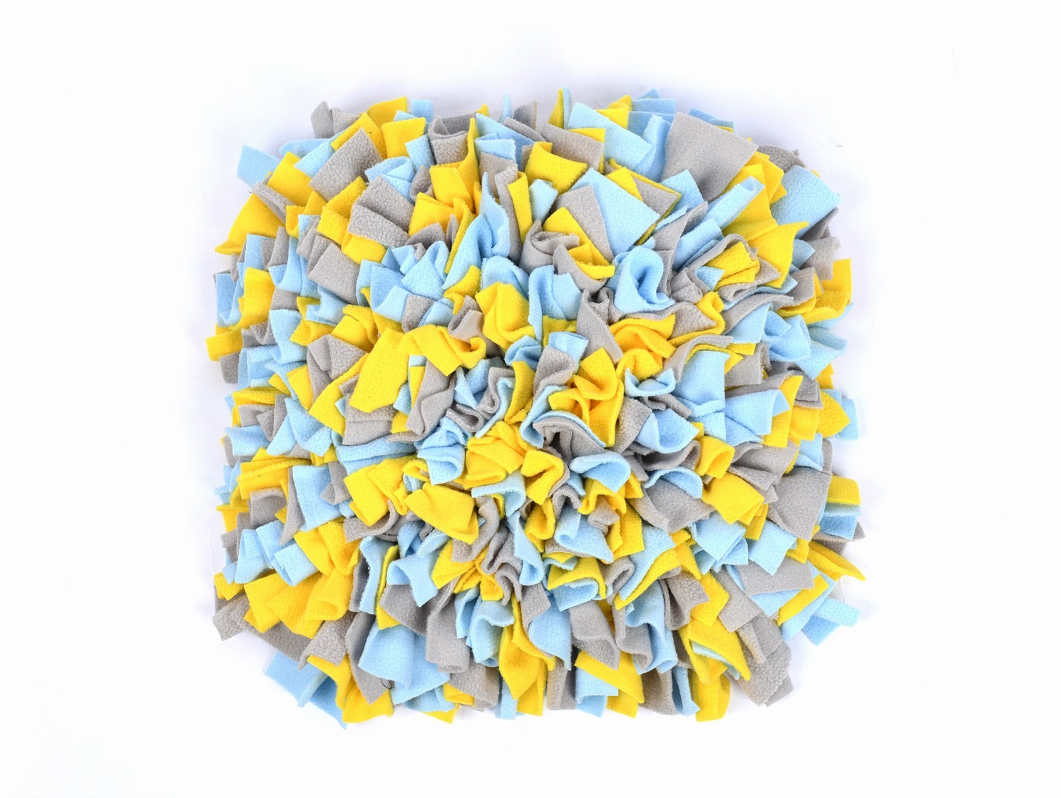 Colorful summer-themed snuffle mat designed for pets, featuring a non-slip base and various textures for hiding treats.