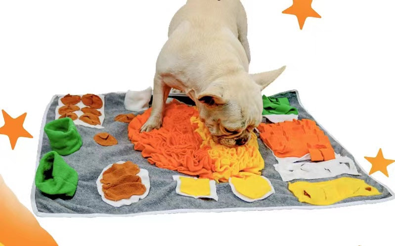 Pets Puzzle Toys Snuffle Mat featuring a no-slip base and rotating top, designed for mental stimulation and slow feeding for dogs and cats.