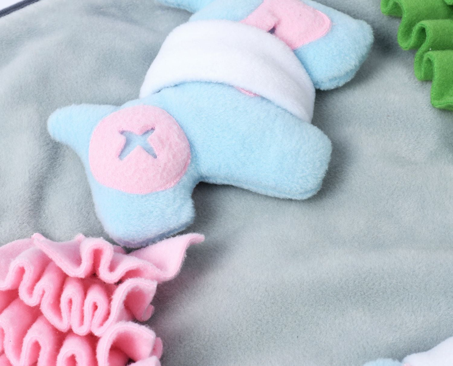 Pets Puzzle Toys Snuffle Mat featuring a horse jumping design, ideal for engaging pets in mental and physical activities.