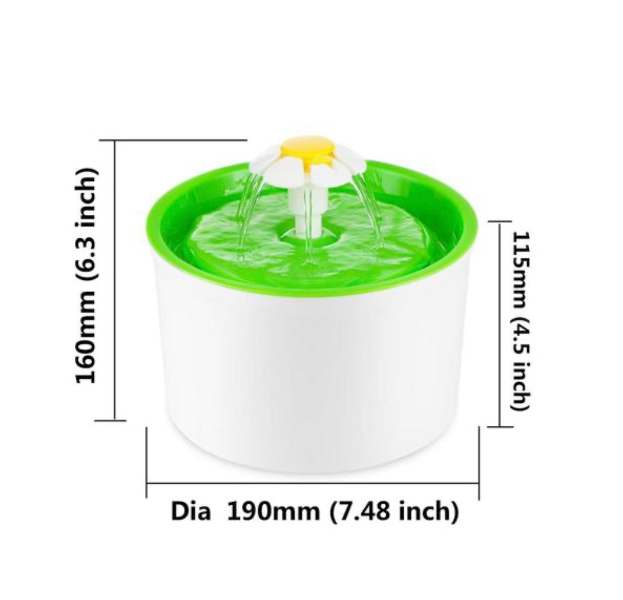 A stylish and functional Pets Water Fountain designed for optimal hydration, featuring a flowing water stream and a carbon-activated filter.