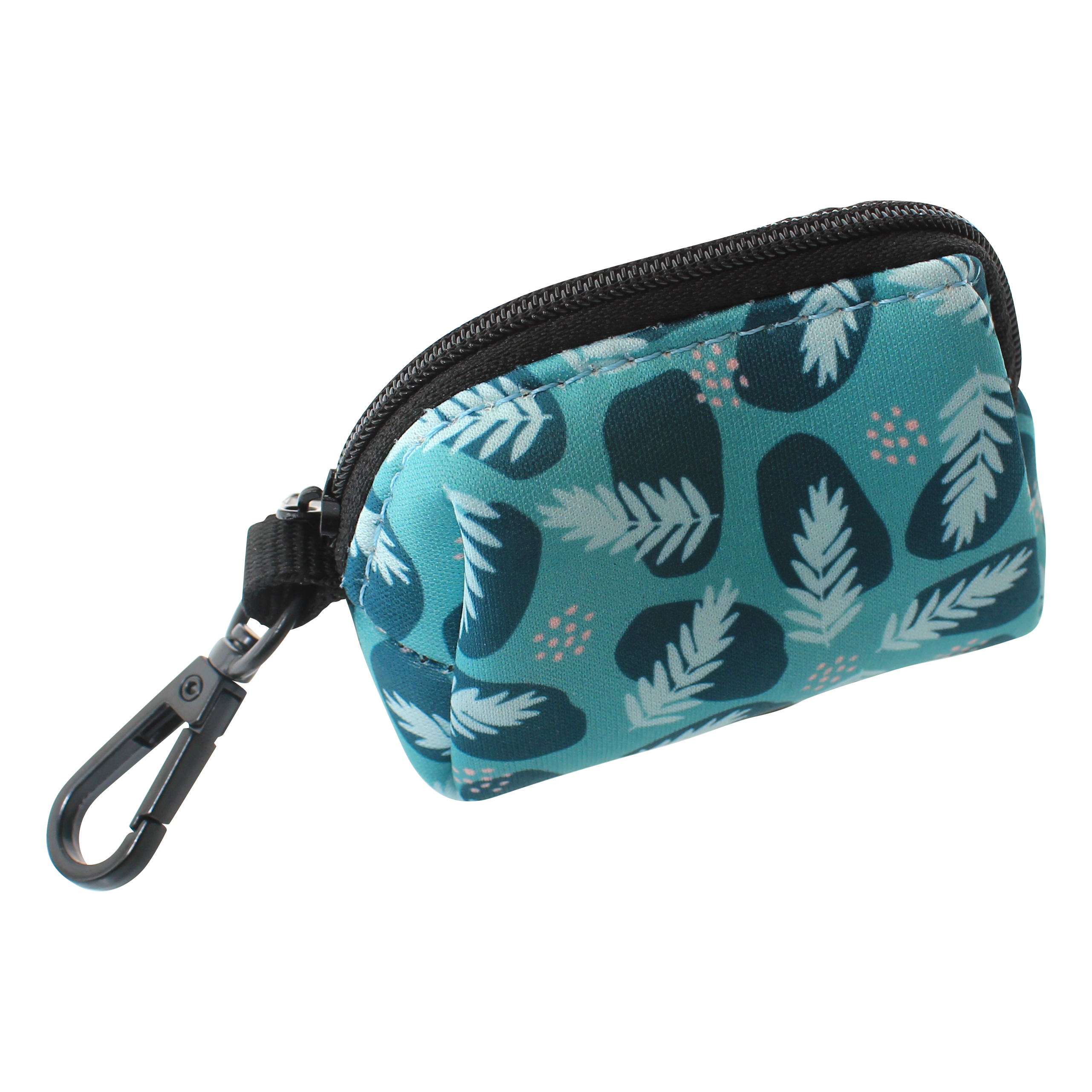 Stylish poop bag holder featuring five unique patterns, designed for convenience and easy access during dog walks.