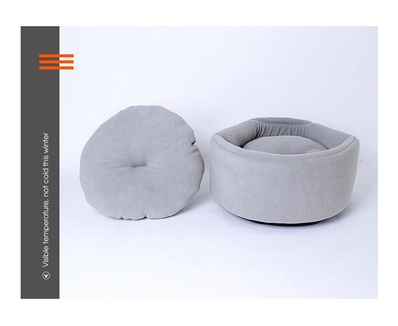 A cozy and portable cat house made of super soft fleece, designed for winter warmth, suitable for both cats and dogs.