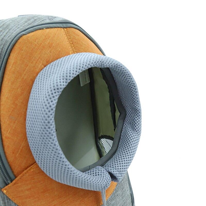 Portable Dog Carrier Bag featuring breathable mesh, adjustable straps, and stylish design for small pets.