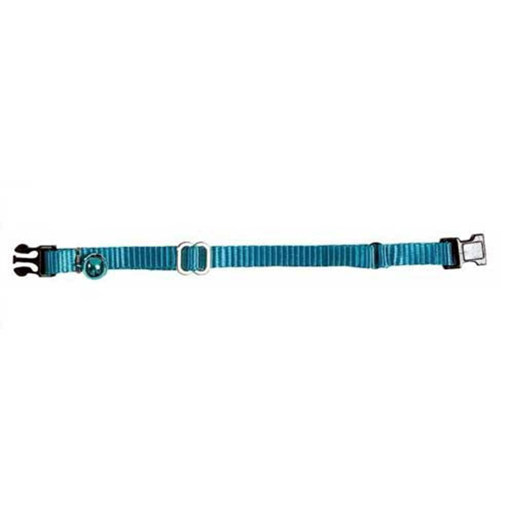 Prestige Pet Adjustable Cat Collar in various colors with a breakaway buckle and coordinating bell.