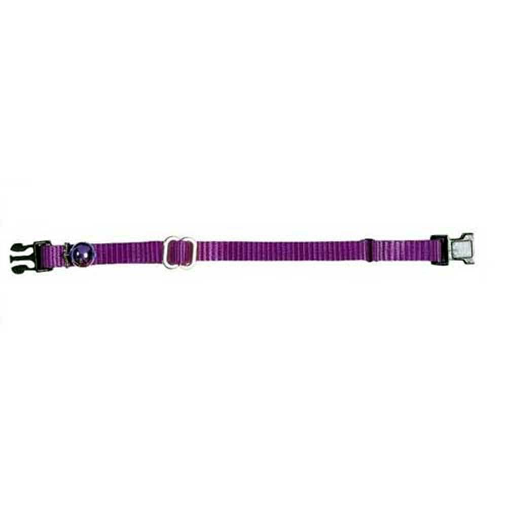 Prestige Pet Adjustable Cat Collar in various colors with a breakaway buckle and coordinating bell.