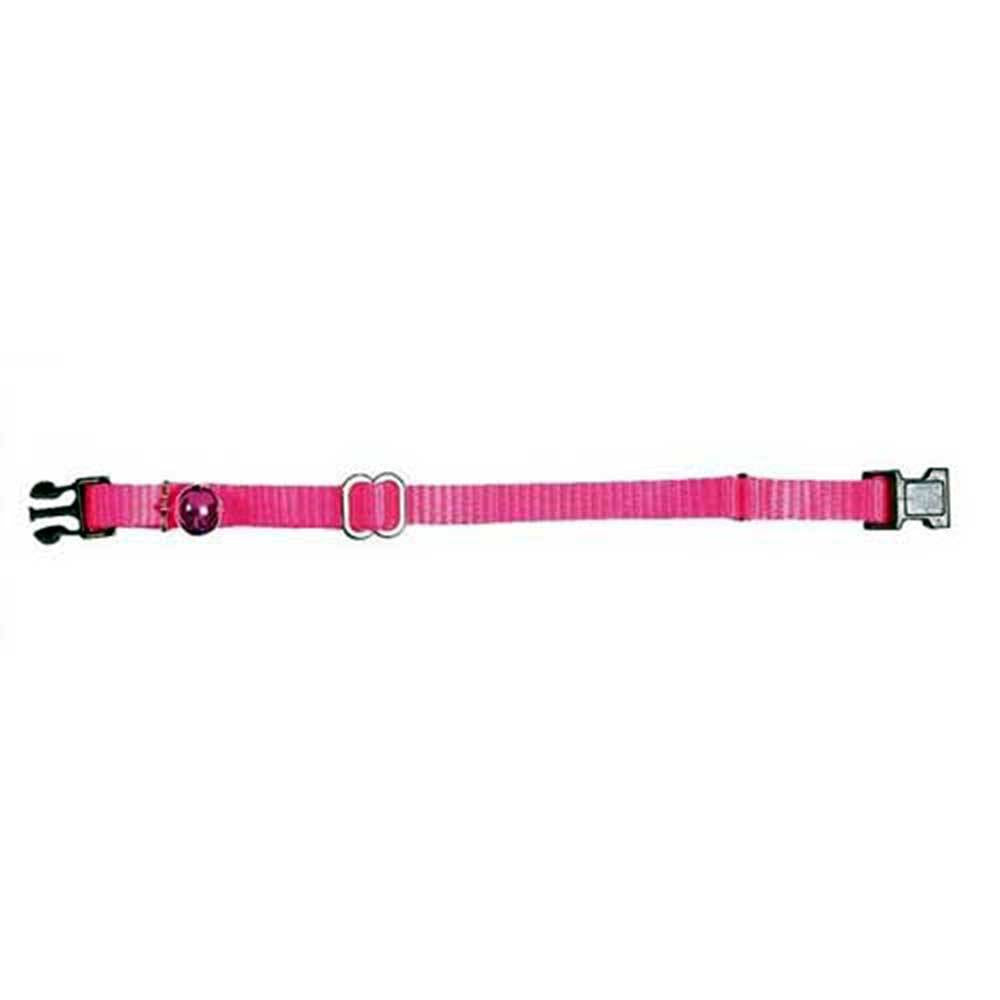 Prestige Pet Adjustable Cat Collar in various colors with a breakaway buckle and coordinating bell.