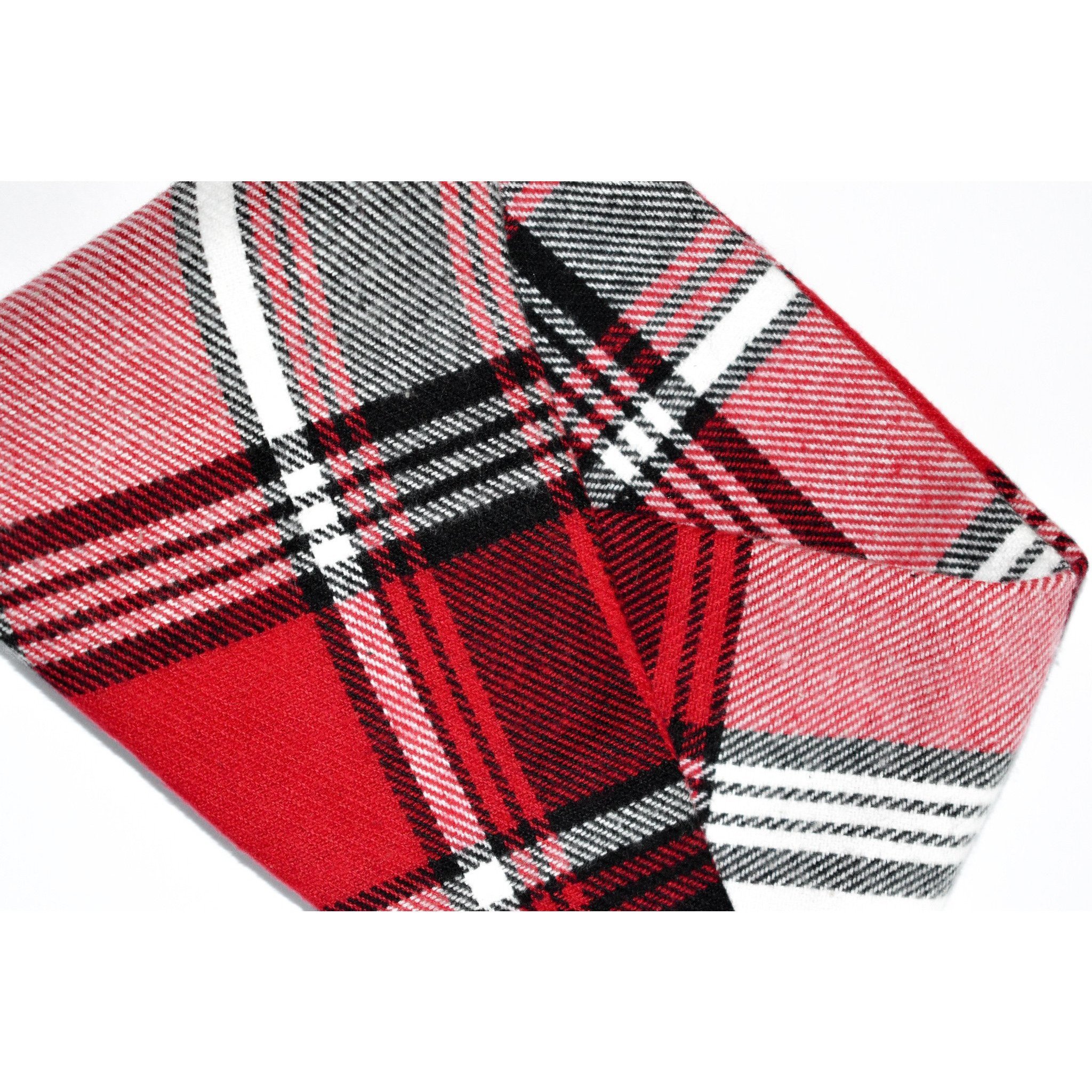 Red Velvet Dog Scarf made of soft cotton, featuring a twisted neck design for stylish look, suitable for all dog sizes.
