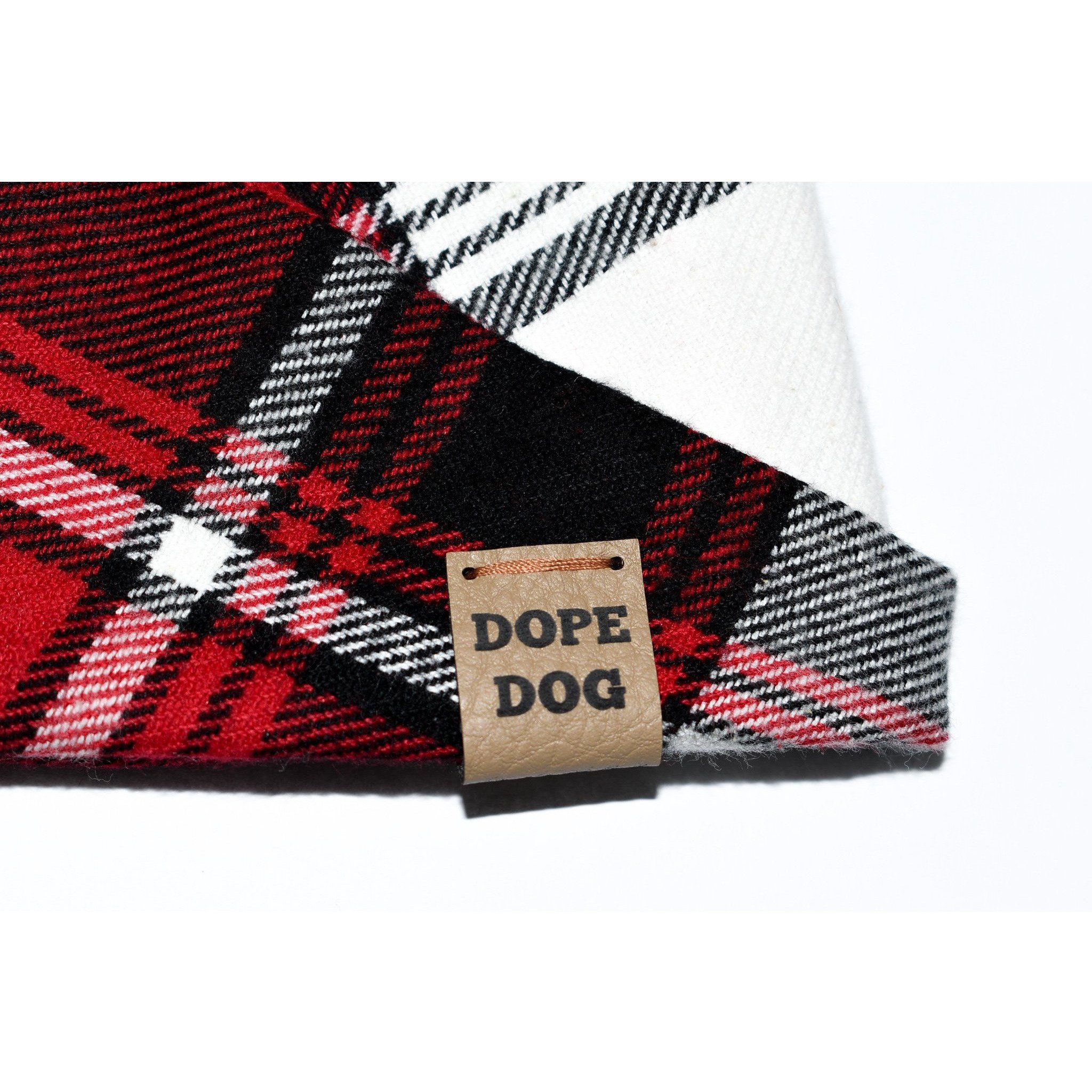 Red Velvet Dog Scarf made of soft cotton, featuring a twisted neck design for stylish look, suitable for all dog sizes.