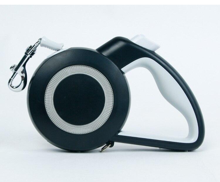 A durable nylon reflective dog leash with an automatic retractable mechanism, suitable for small and large pets, shown in a vibrant color.