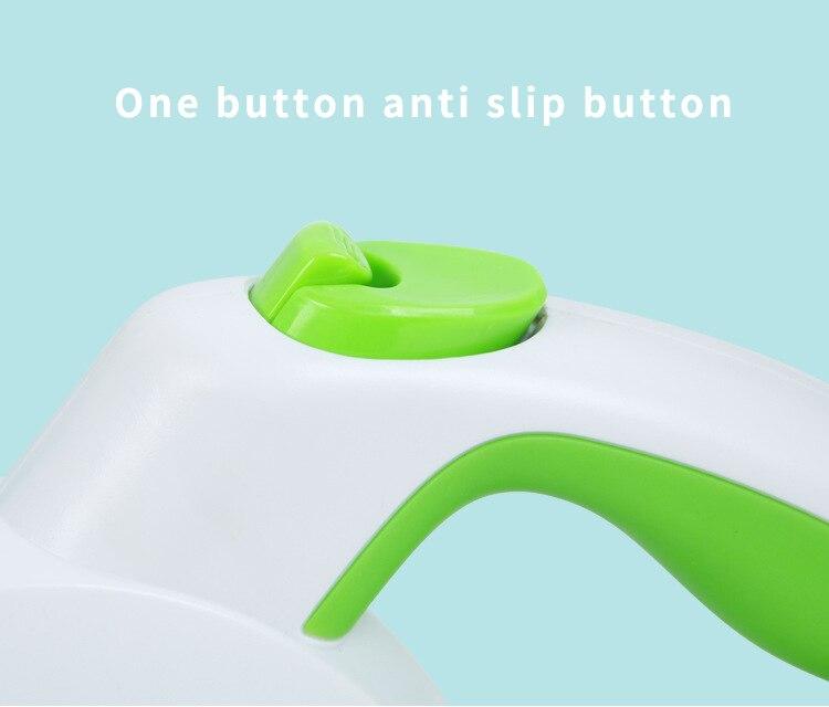 A durable nylon reflective dog leash with an automatic retractable mechanism, suitable for small and large pets, shown in a vibrant color.