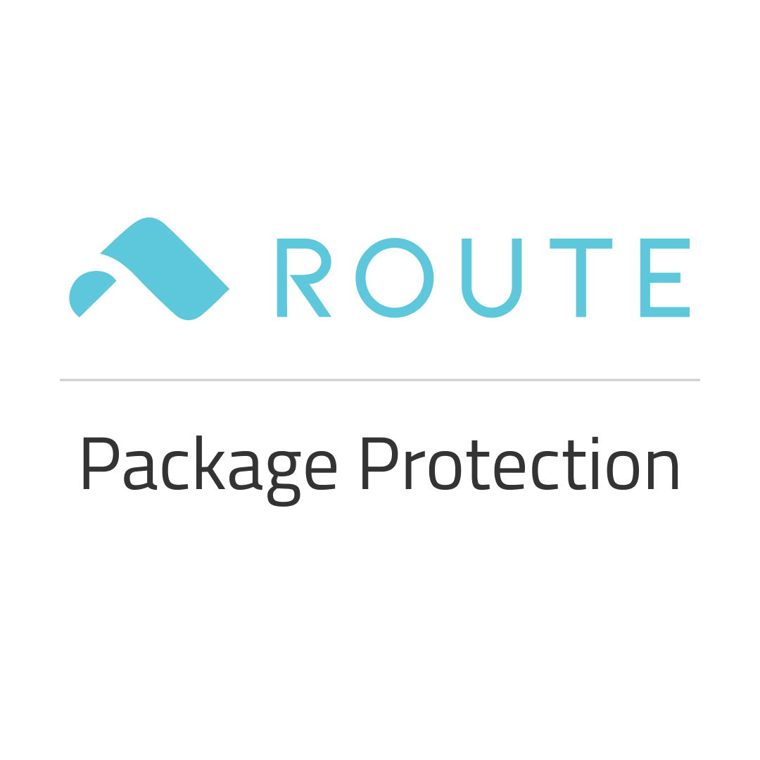 Route Package Protection logo with a shield symbol, representing shipment safety and security.