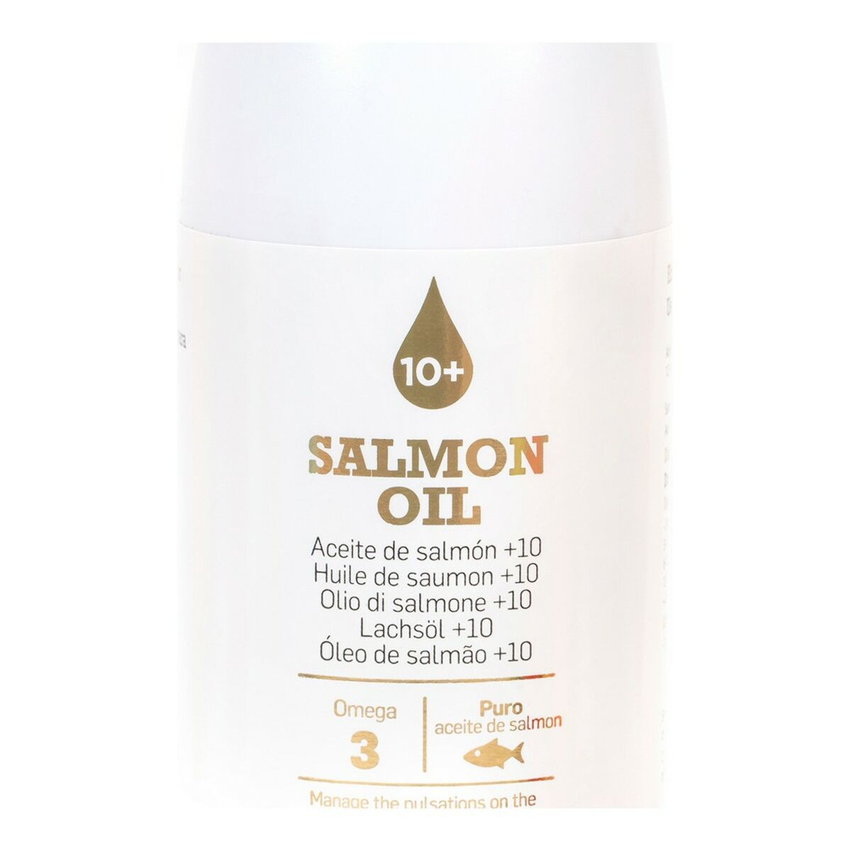 A 500 ml bottle of Salmon Oil Gloria, designed for dogs and cats, showcasing its premium quality and health benefits.