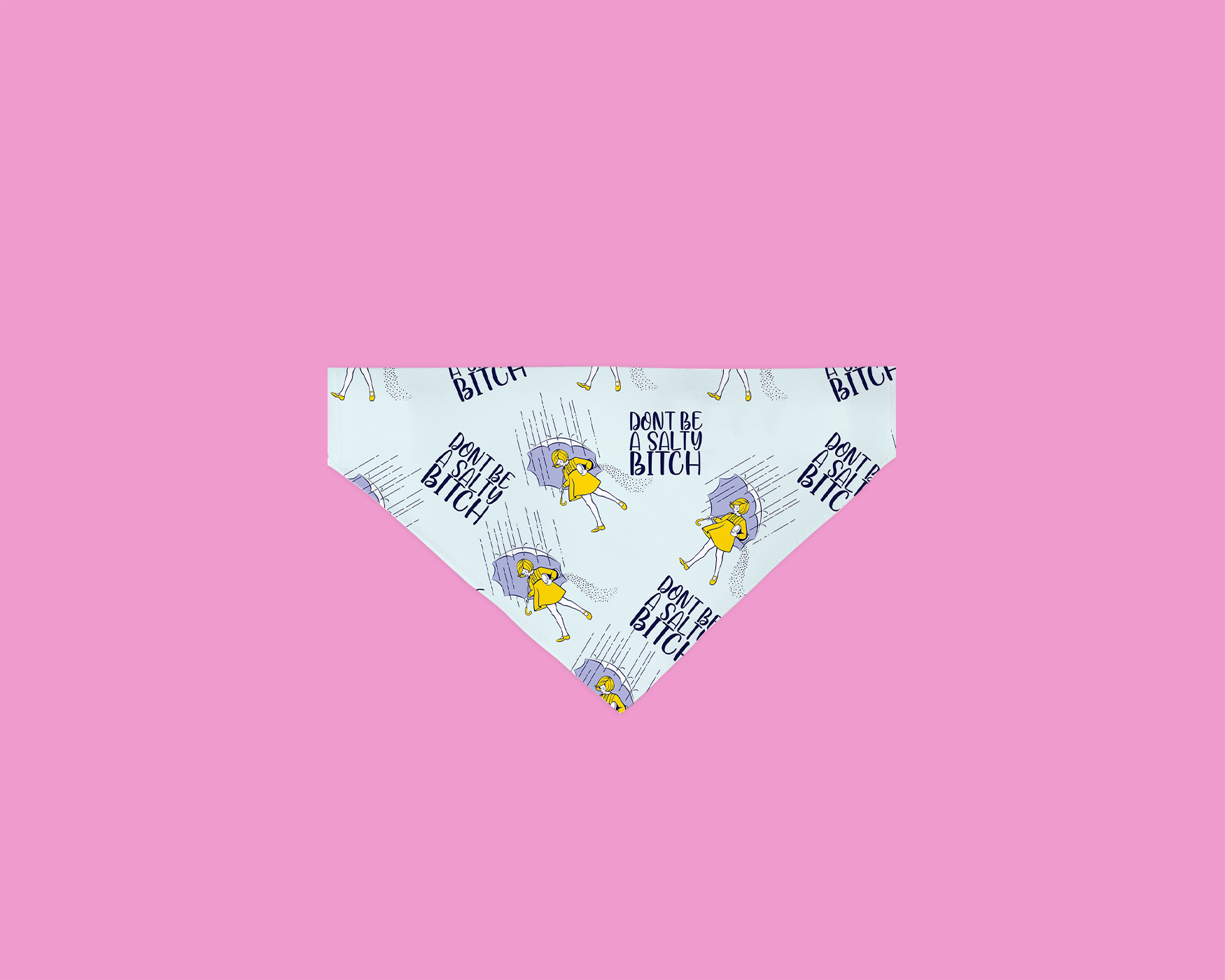 A stylish Salty Bandana for dogs, featuring unique canvas fabric and a slip-on design for secure fit.