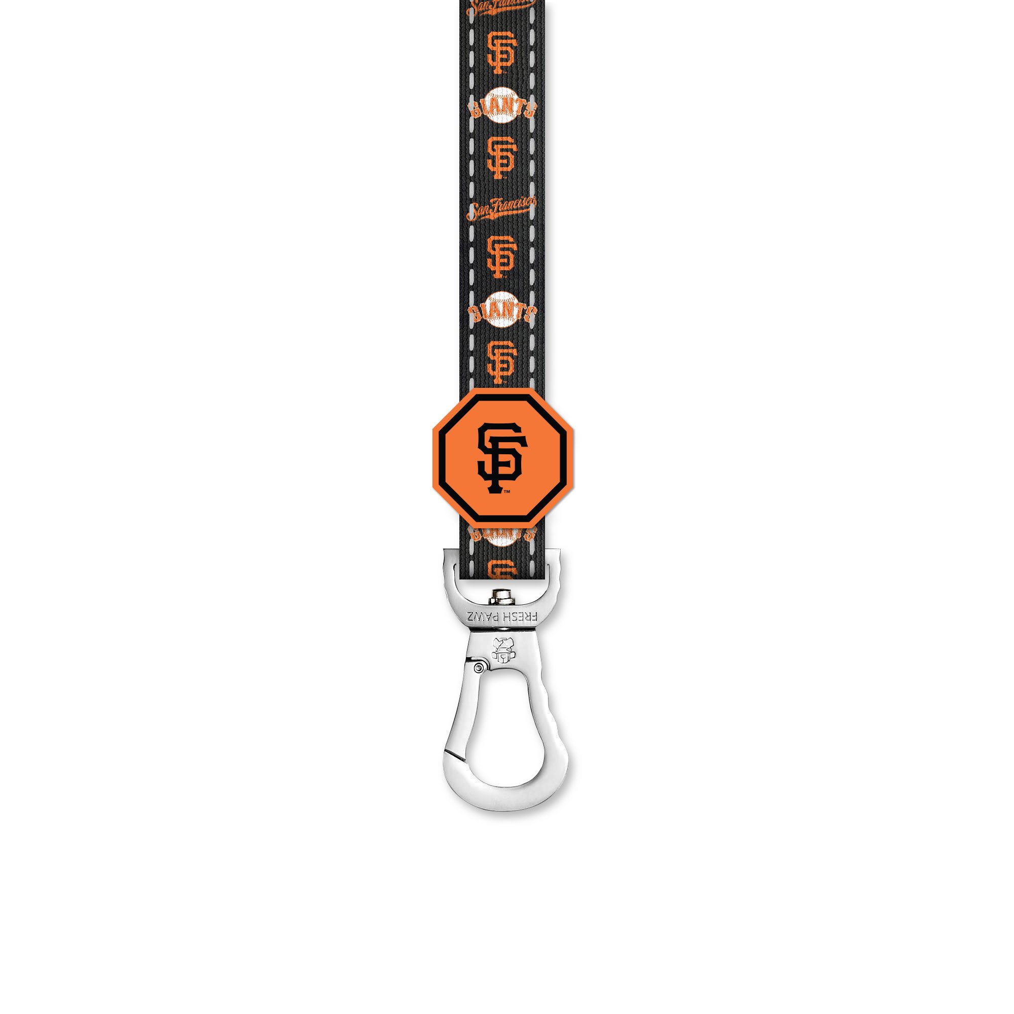 San Francisco Giants x Fresh Pawz leash featuring the team's logo, designed for stylish pet walks.