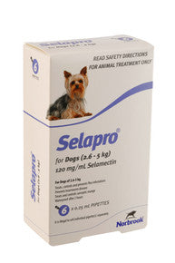 Selapro® Spot On for Very Small Dogs 6-pack, featuring a sleek design and clear labeling for easy identification.