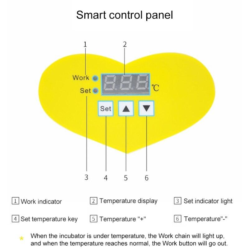 Semi-automatic chicken eggs incubator made of durable plastic, designed for temperature-controlled hatching of chicken eggs.