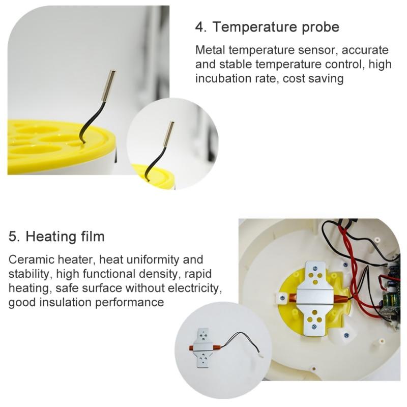 Semi-automatic chicken eggs incubator made of durable plastic, designed for temperature-controlled hatching of chicken eggs.