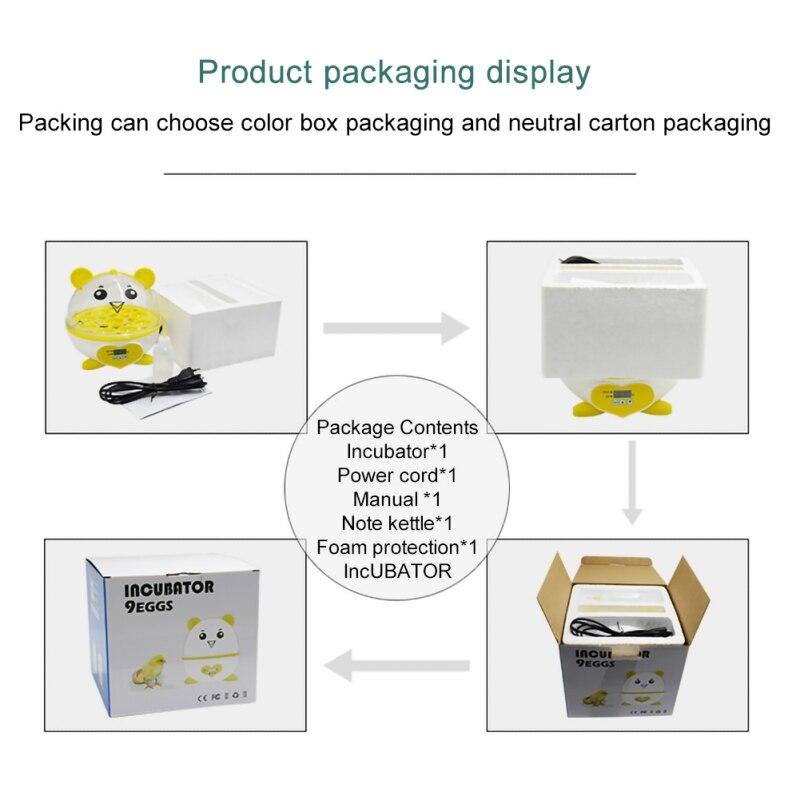 Semi-automatic chicken eggs incubator made of durable plastic, designed for temperature-controlled hatching of chicken eggs.