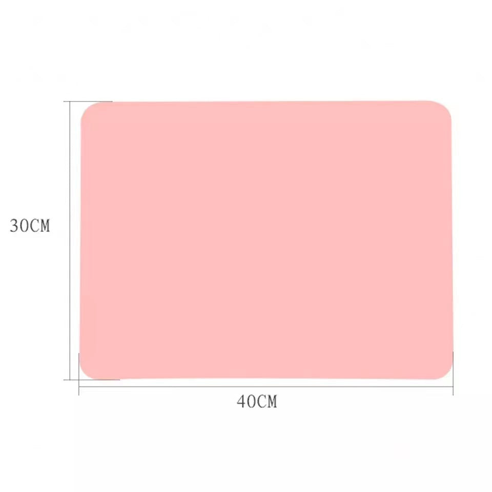 Silicone Pet Feeding Pad in a vibrant color, designed for dogs and cats, featuring a non-slip backing and waterproof surface for easy cleaning.