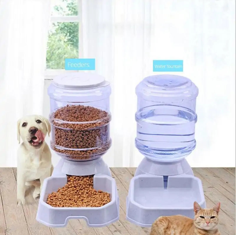 Smart Automatic Pet Feeder with programmable settings and detachable food tray, designed for convenient pet feeding.