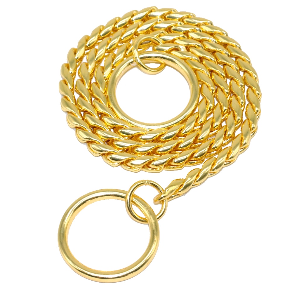 Golden chain with circular rings.