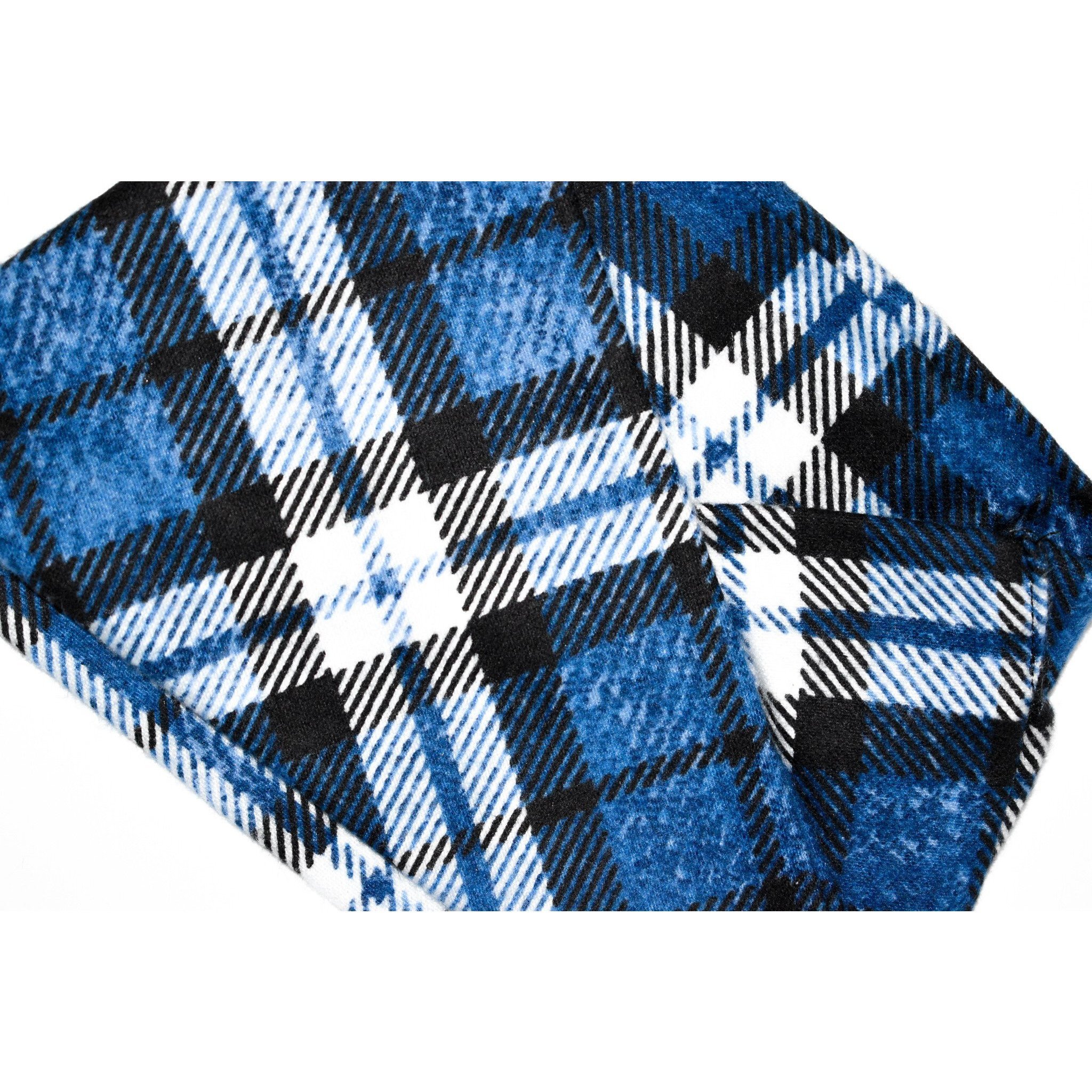 A cozy Snowflake Spritz Dog Scarf in cotton, featuring a stylish twisted neck design, perfect for dogs of all sizes.