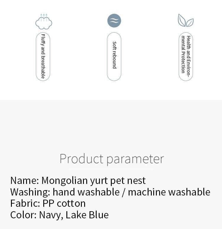 Soft Pet Cat Bed House with removable cushion, designed for winter comfort, featuring plush velvet material and cozy sleeping space for pets.