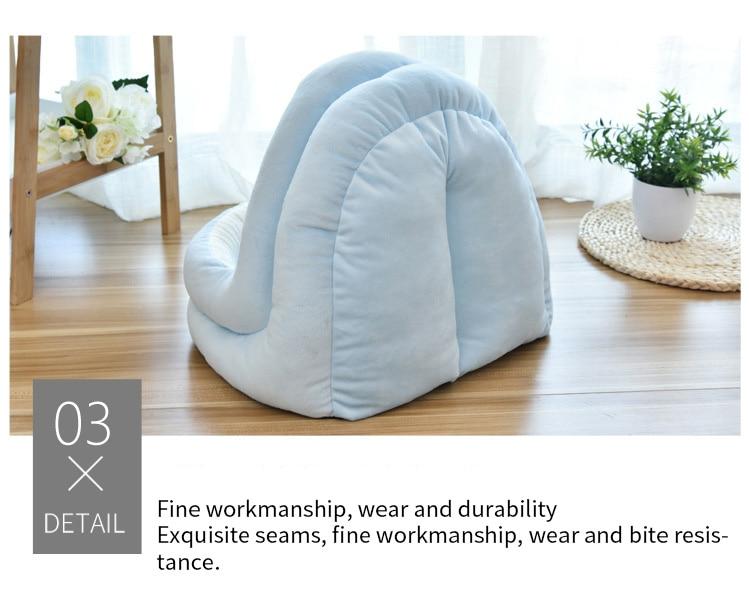 Soft Pet Cat Bed House with removable cushion, designed for winter comfort, featuring plush velvet material and cozy sleeping space for pets.