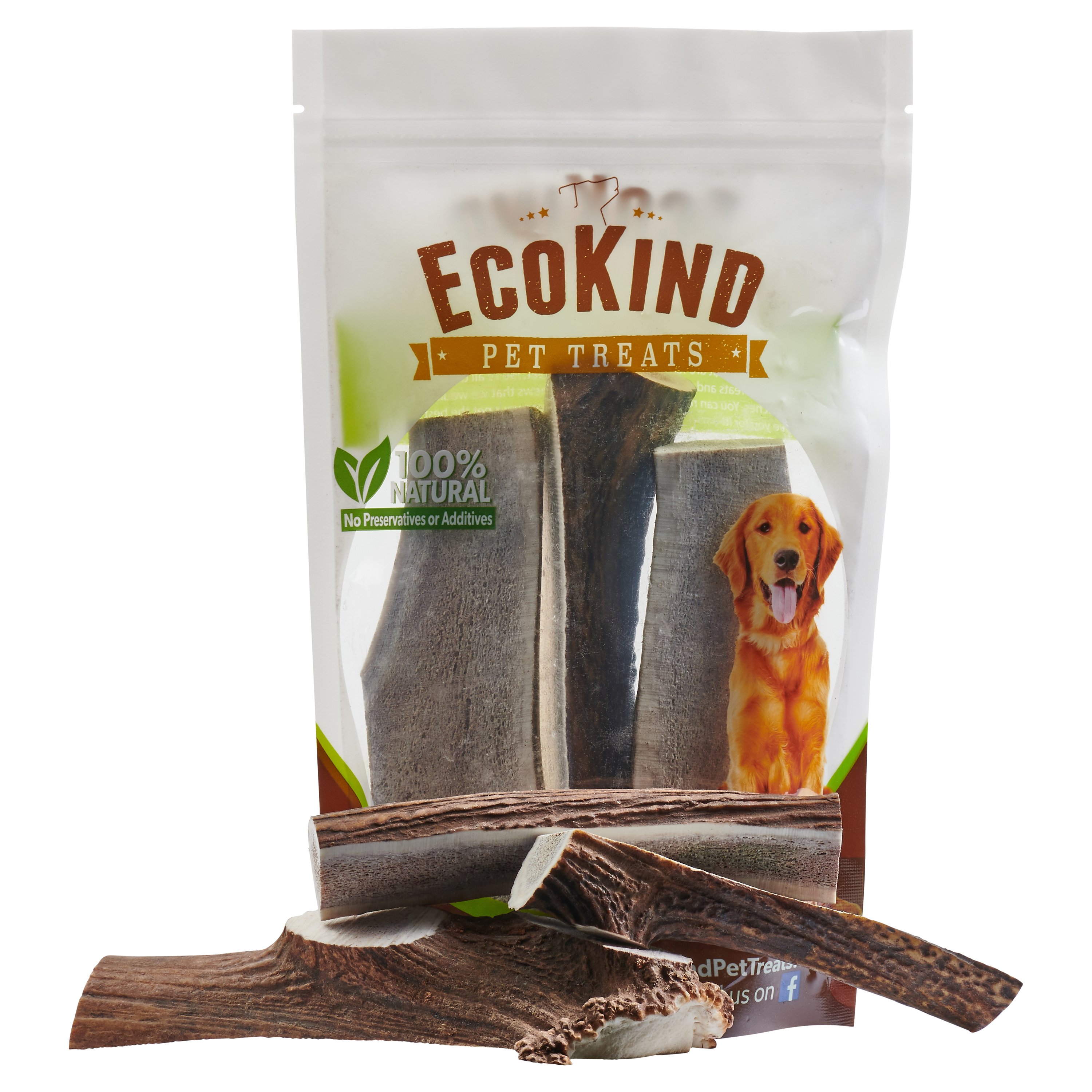 A selection of split elk antler dog chews, showcasing their natural texture and color, perfect for strong chewers.
