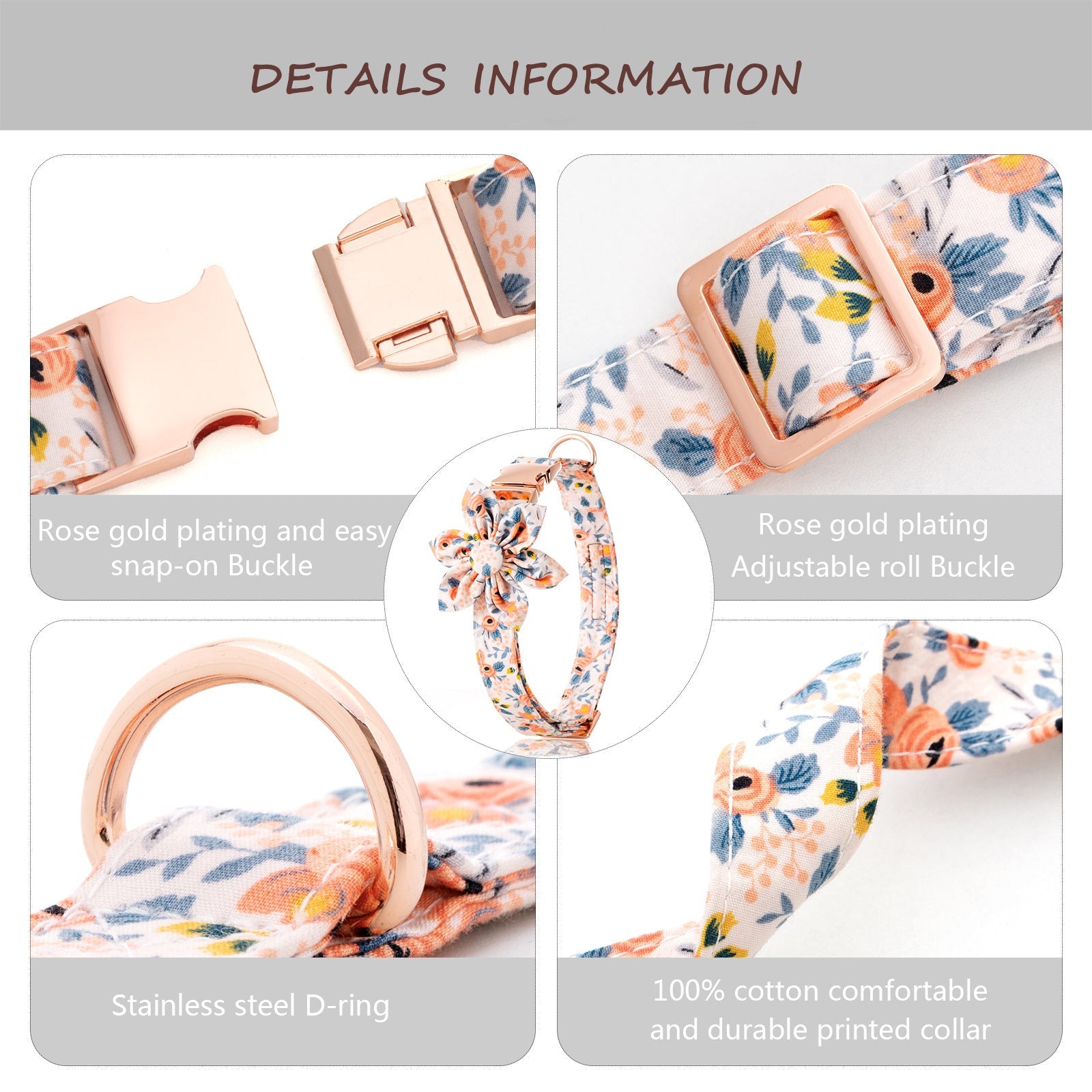 Pawsome Spring Day Collar & Leash Set featuring a double bow tie, handmade with 100% cotton, designed for dogs and cats.