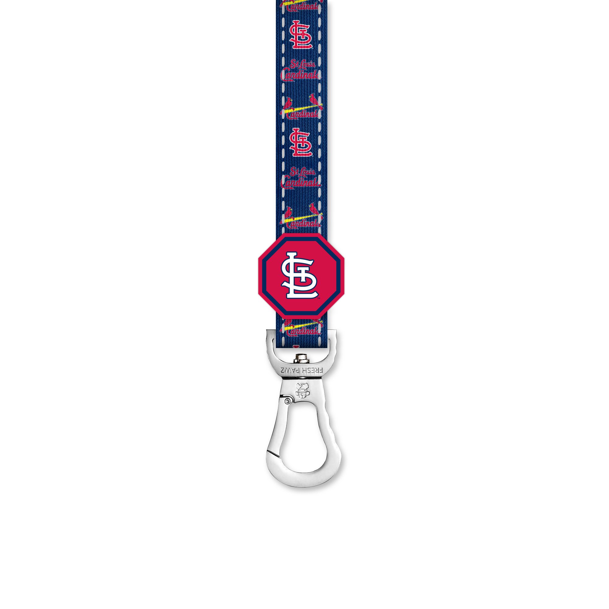 St. Louis Cardinals x Fresh Pawz leash featuring team colors and logo, designed for pet lovers.
