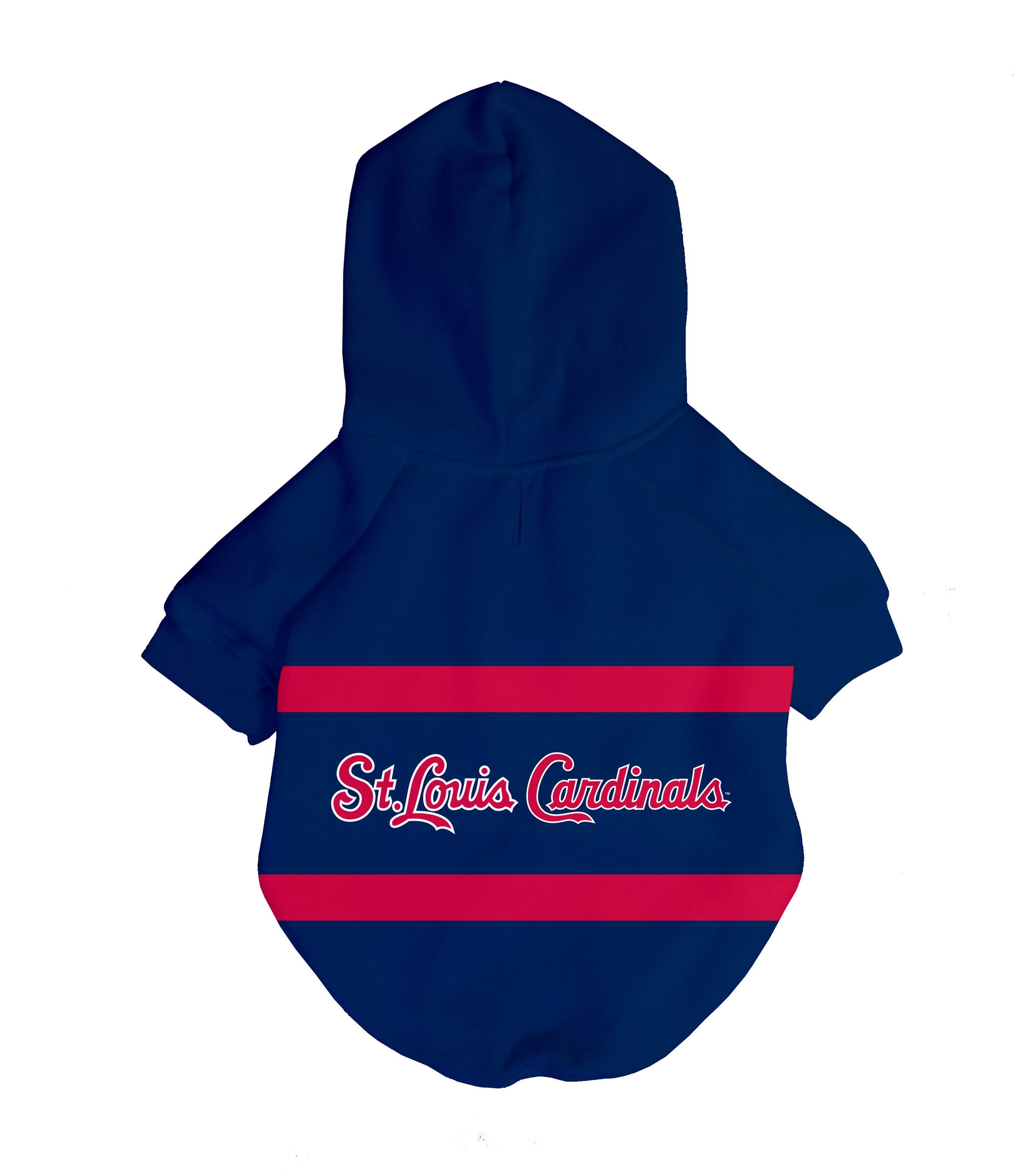 A stylish St. Louis Cardinals Hardwood Hoodie for dogs, featuring the team's logo and colors, perfect for MLB fans.